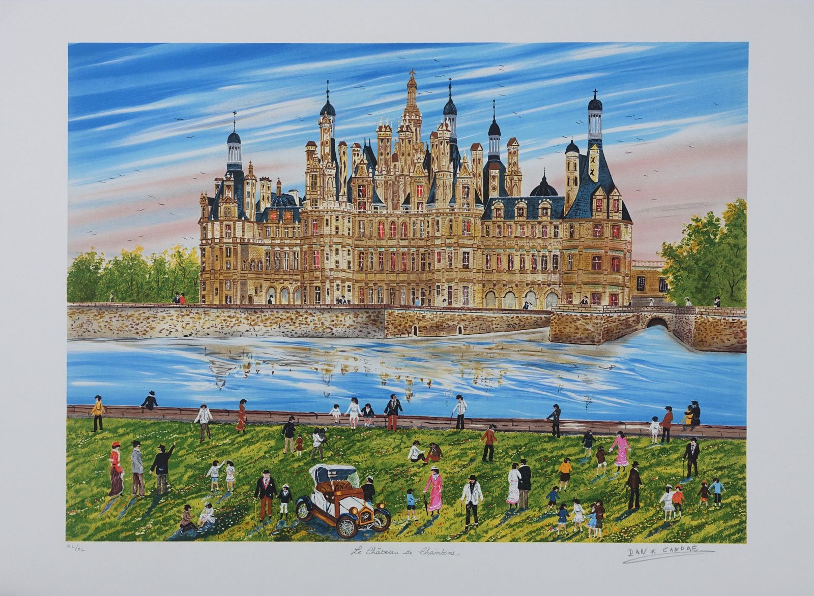 Dan Gandrefrench Castle : Chambord Castle   Original Lithograph, Handsigned & Ltd /2501982