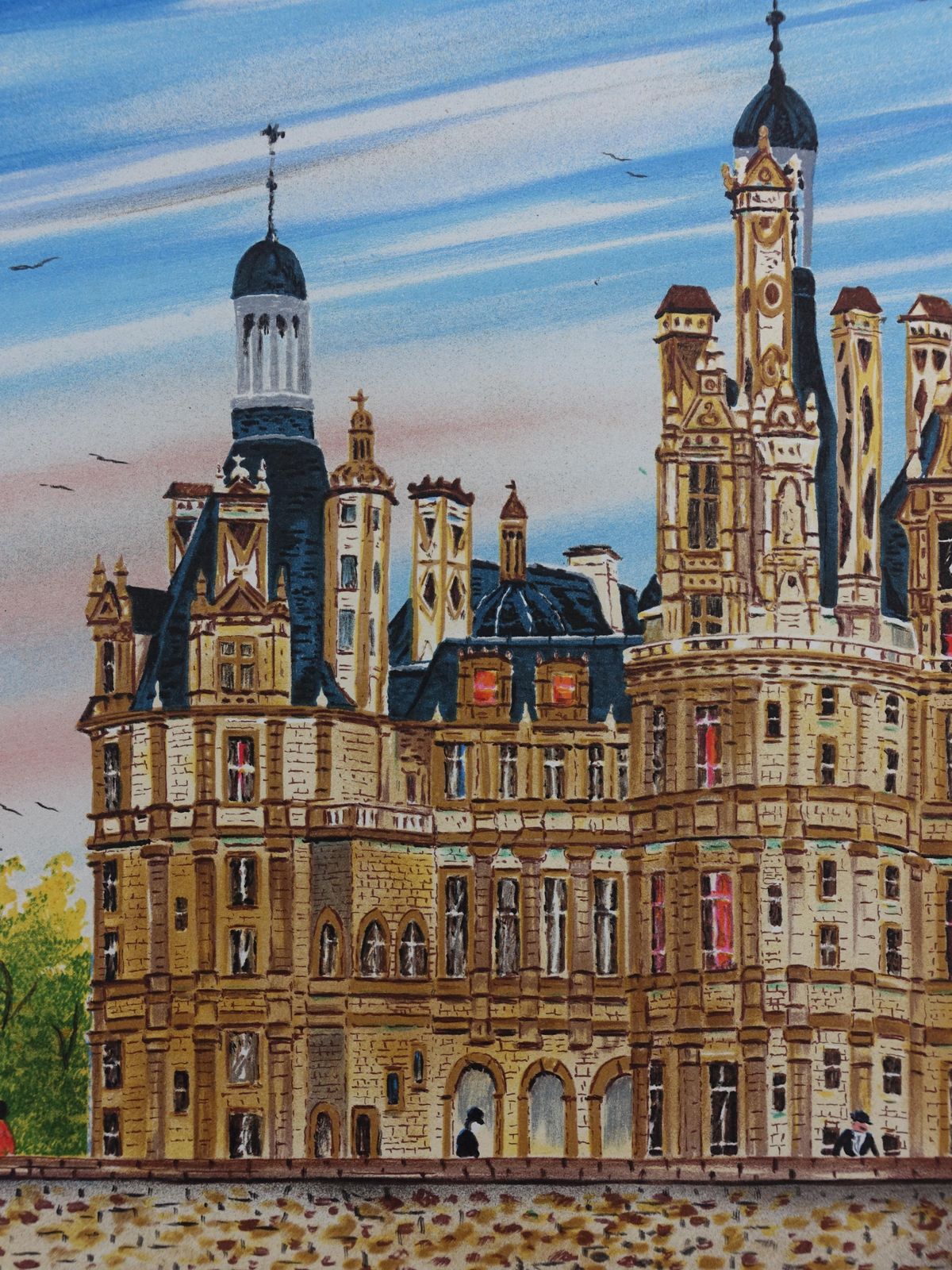 Dan Gandrefrench Castle : Chambord Castle   Original Lithograph, Handsigned & Ltd /2501982 photo buy