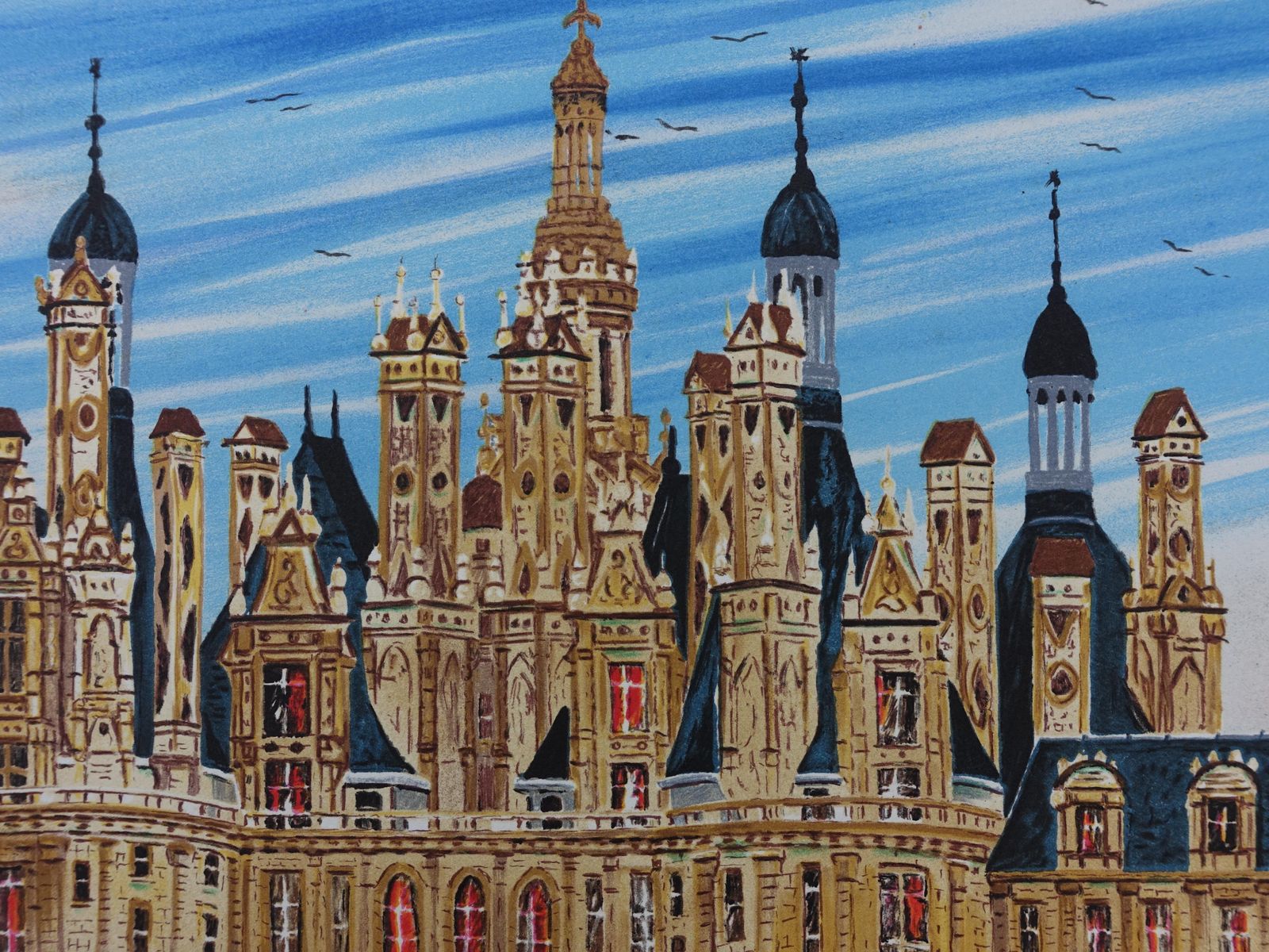 photo furniture Dan Gandrefrench Castle : Chambord Castle   Original Lithograph, Handsigned & Ltd /2501982