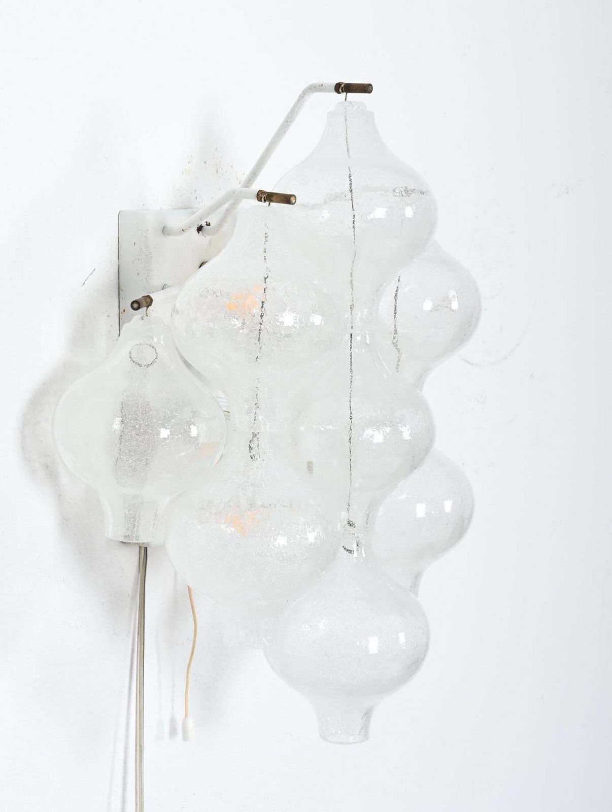 A Pair Of J.T. Kalmar Tulipan Glass Wall Lamps, Sconces photo for sale