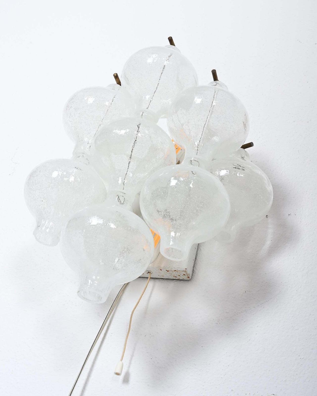 photo furniture A Pair Of J.T. Kalmar Tulipan Glass Wall Lamps, Sconces