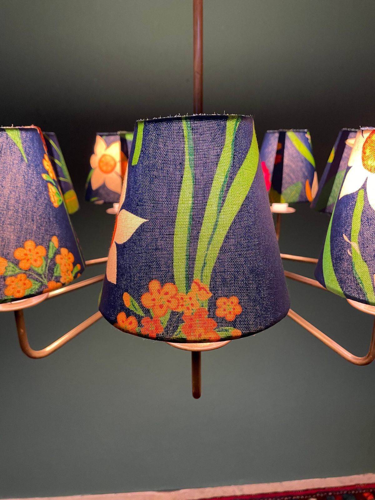 A Mid Century Chandelier By Th Valentiner For Poul Dinesen Of Denmark photo for sale