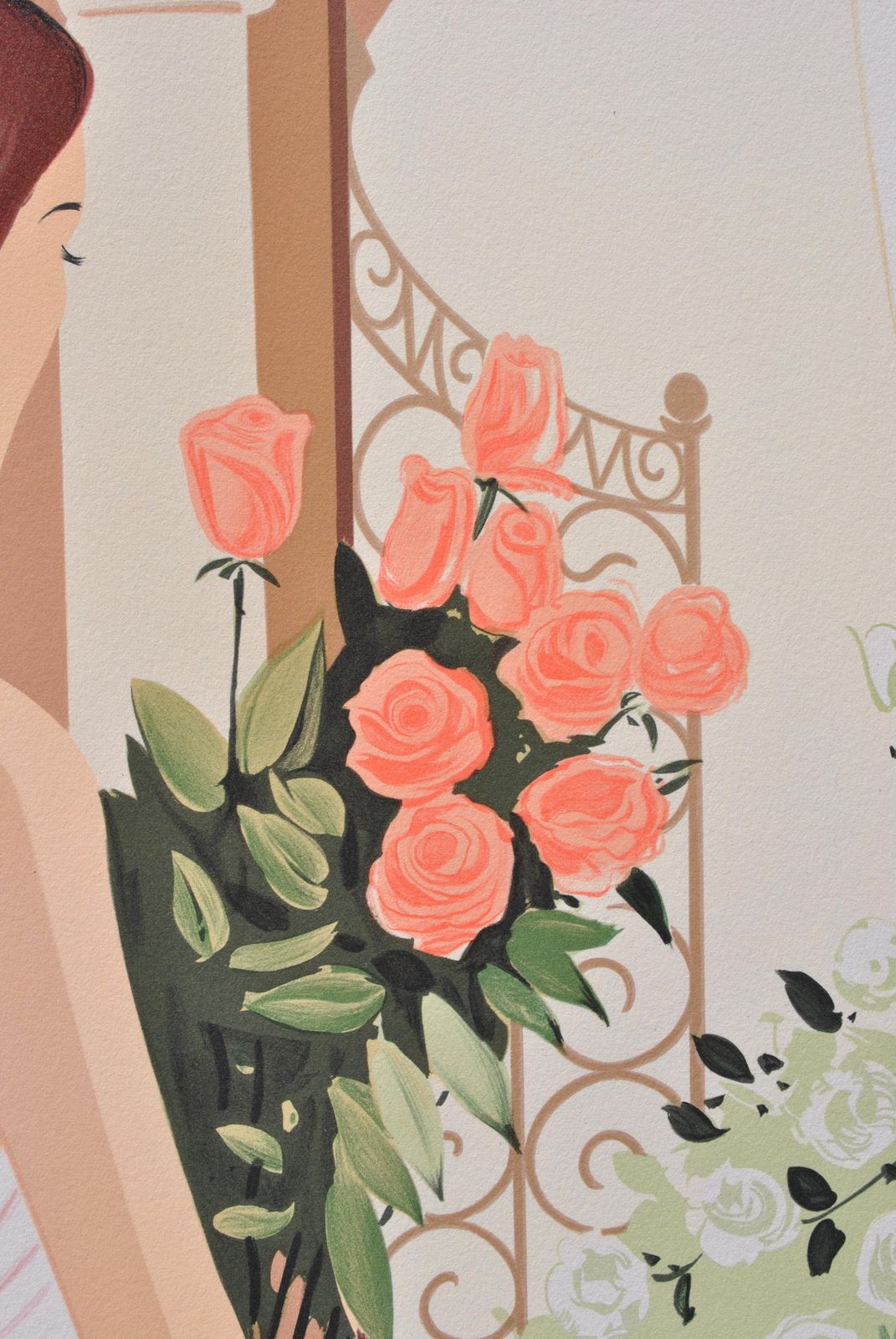 Serge Vergezvenice : Bride With Bouquet   Original Lithograph, Handsigned & Ltd /2501982 photo vinterior