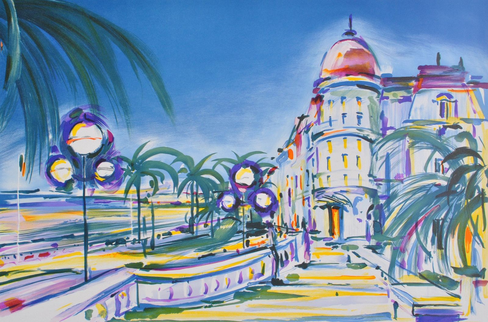 Pierre Bellierriviera : Negresco Palace   Original Lithograph, Handsigned & Ltd /2501982 photo furniture