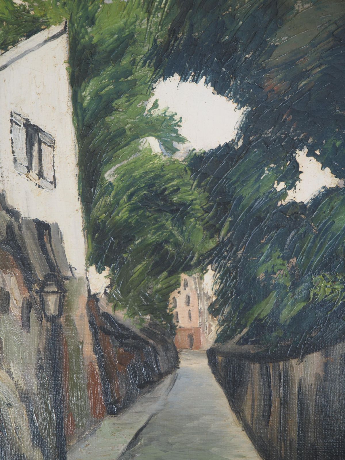 élisée Macletparis, Montmartre : Rue Des Daules   Original Oil On Canvas   Signed photo vintage