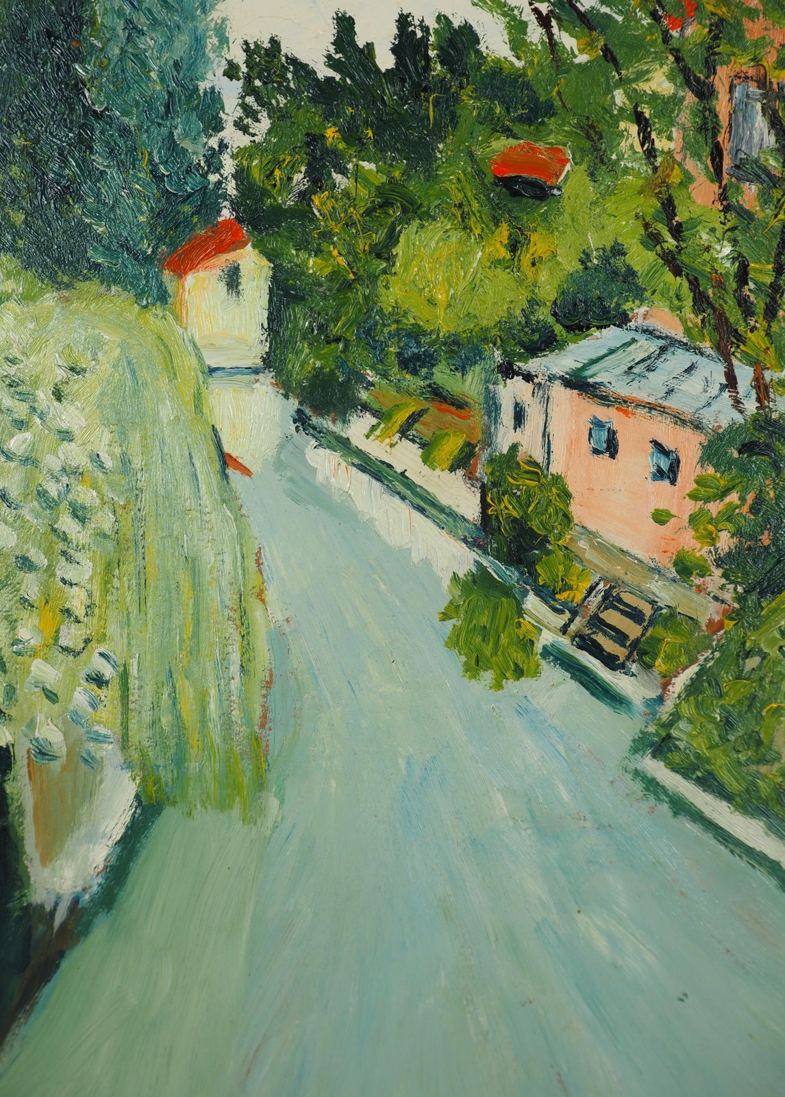 élisée Maclethouses By The River   Oil Painting   Signed photo 2121.0