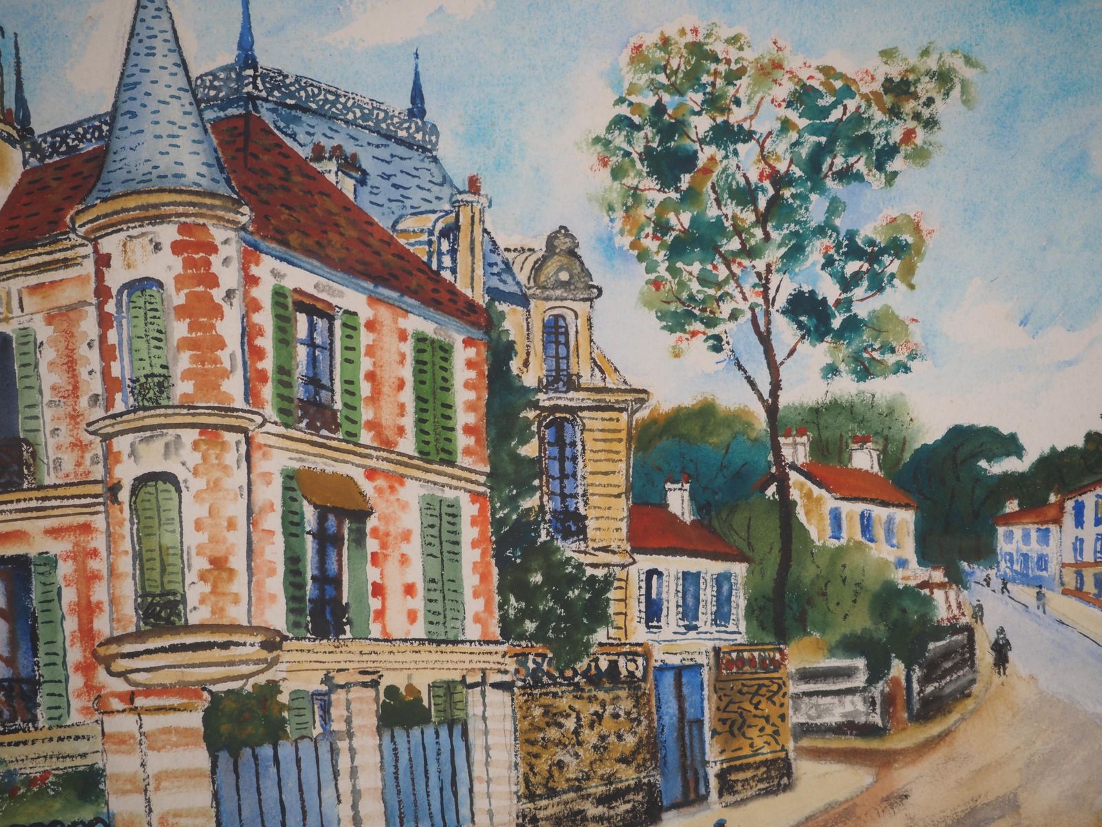 élisée Macletmontmorency : Castle Of Jj Rousseau   Original Watercolor   Signed photo Art