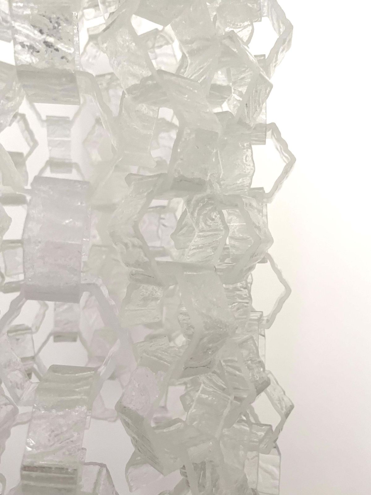 Italian Long Midcentury Interlocking Murano Chandelier By Carlo Nason, 1970s photo 3282.0