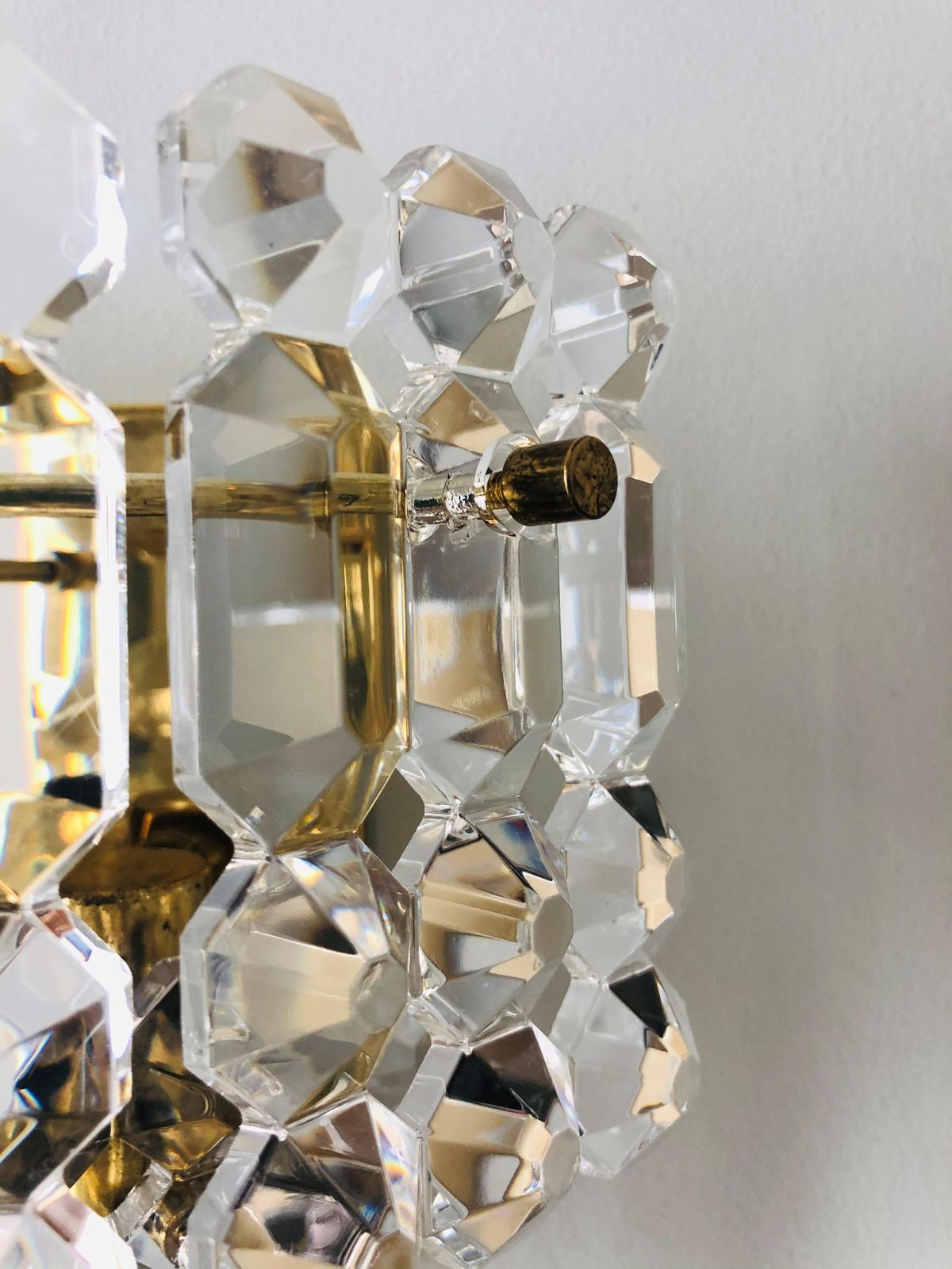 photo furniture German Pair Of Midcentury Glass Wall Sconces By Kinkeldey, 1970s