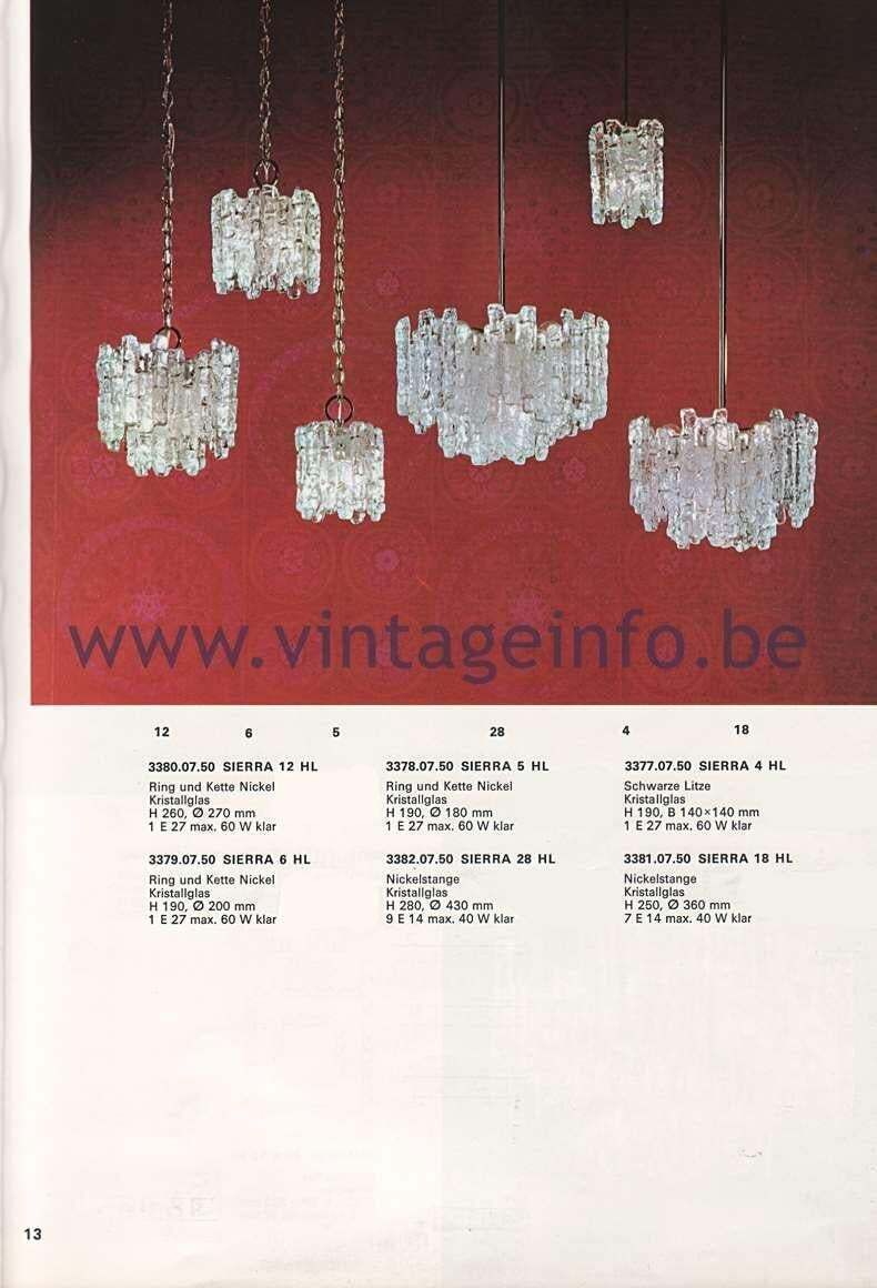 Austrian Midcentury Ice Glass Murano Chandelier By Kalmar, Model "Sierra", 1970s photo for sale