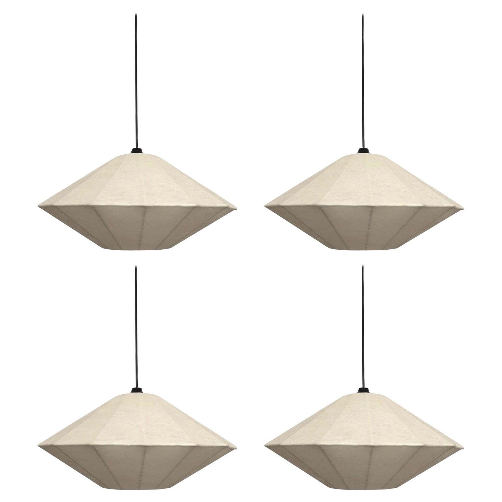 Austrian Postmodern Set Of Four "Cocoon" Chandeliers By Eglo Leuchten, 1990s