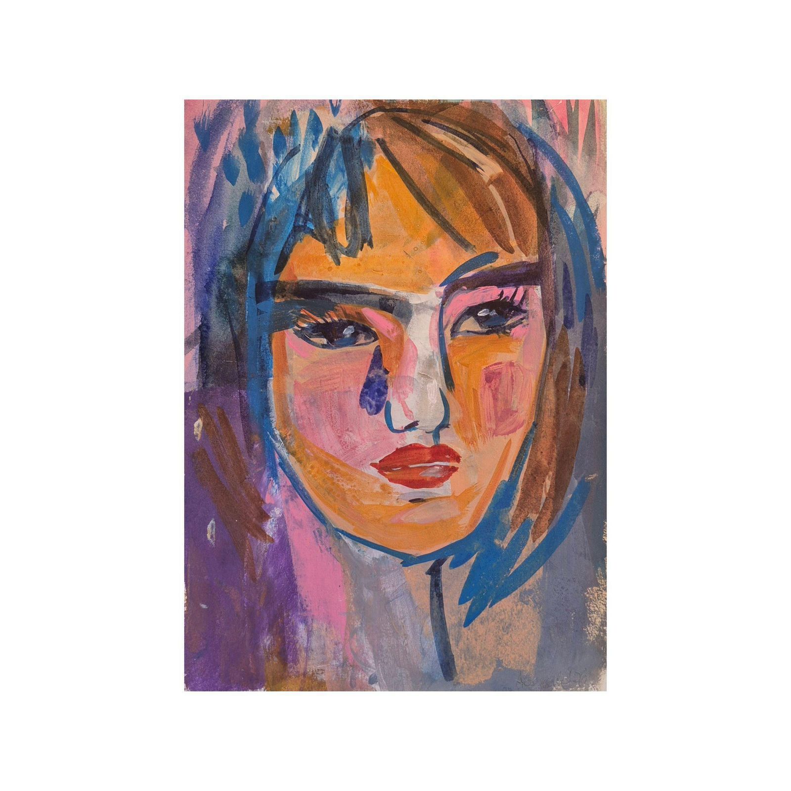 Anna Masiul Gozdeckaimprovisations, Contemporary Painting, Acrylic On Paper, Polish Artist2026 photo furniture