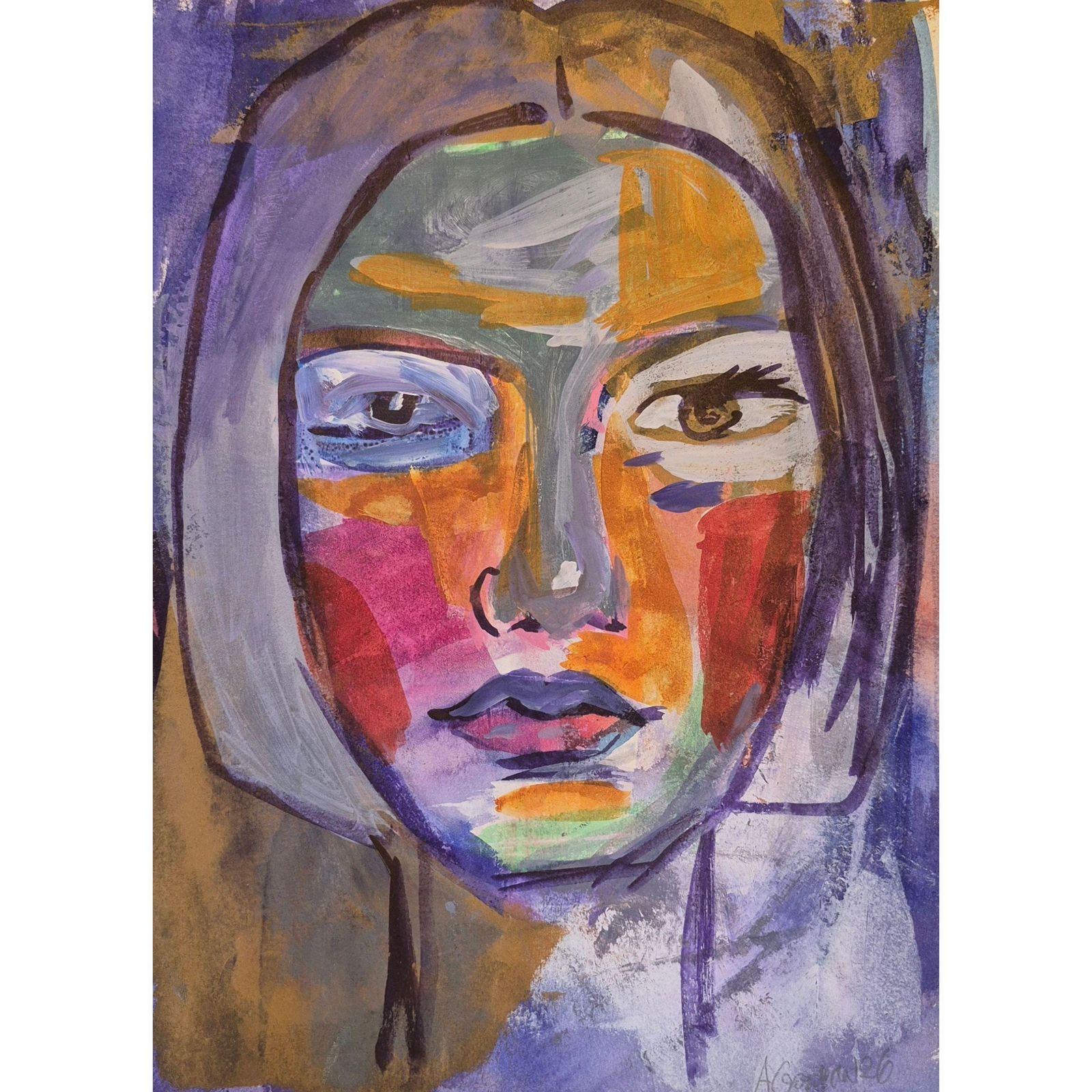 Anna Masiul Gozdeckaimprovisations, Contemporary Painting, Acrylic On Paper, Polish Artist2026 photo for sale