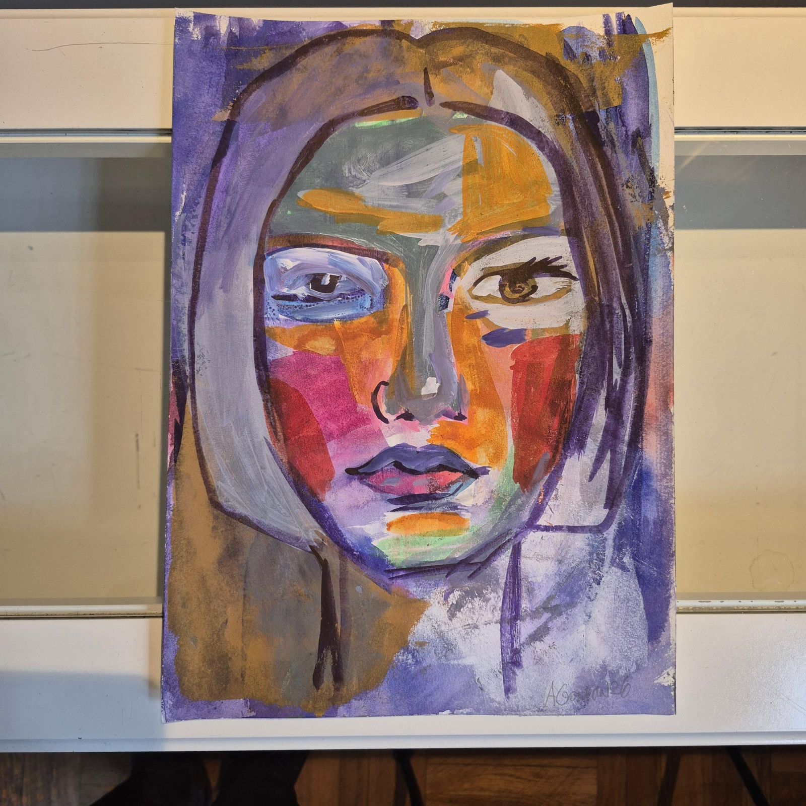 Anna Masiul Gozdeckaimprovisations, Contemporary Painting, Acrylic On Paper, Polish Artist2026 photo vinterior