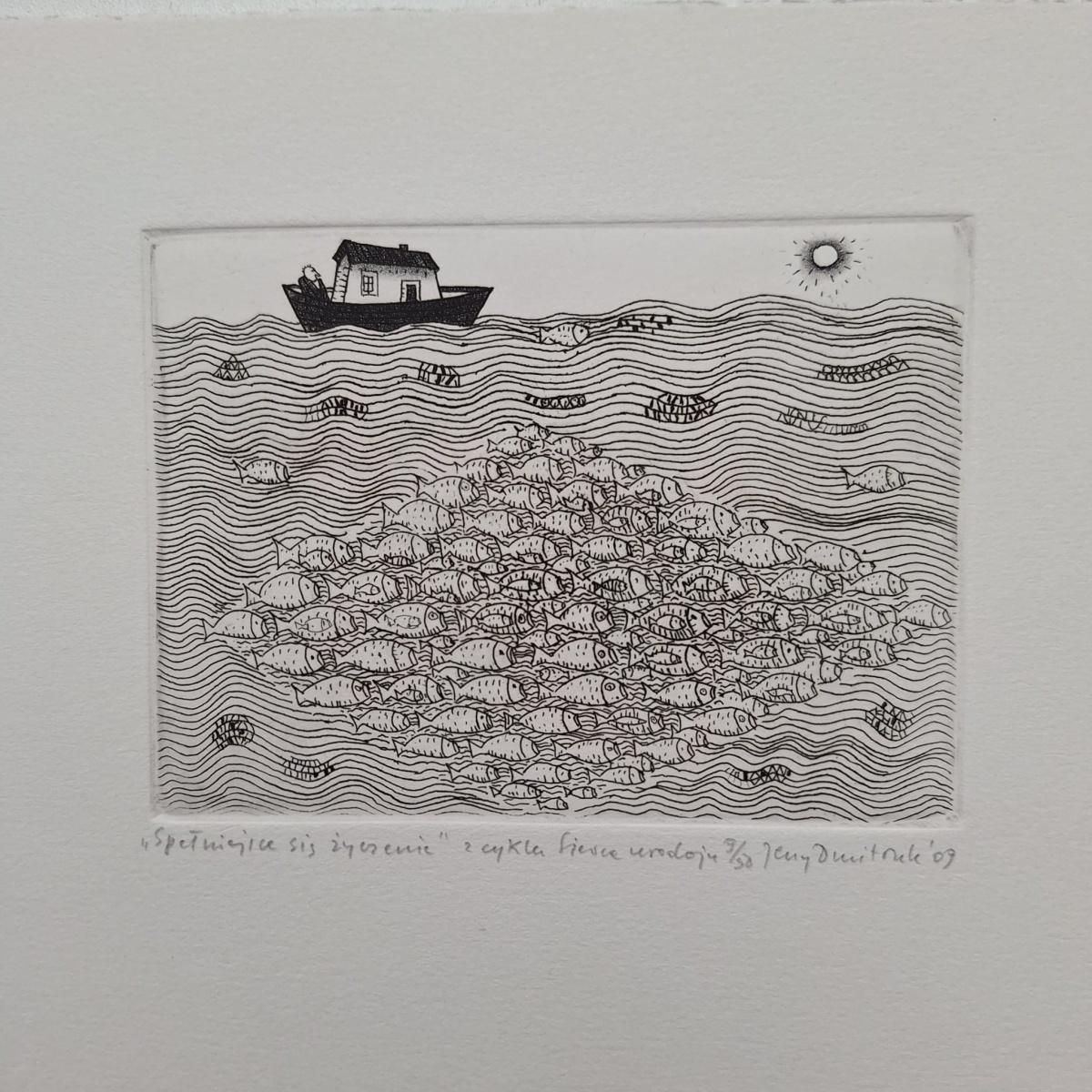 Jerzy Dmitrukthe Wish Coming True   21st Century, Contemporary Etching, Black And White2009 photo vinterior