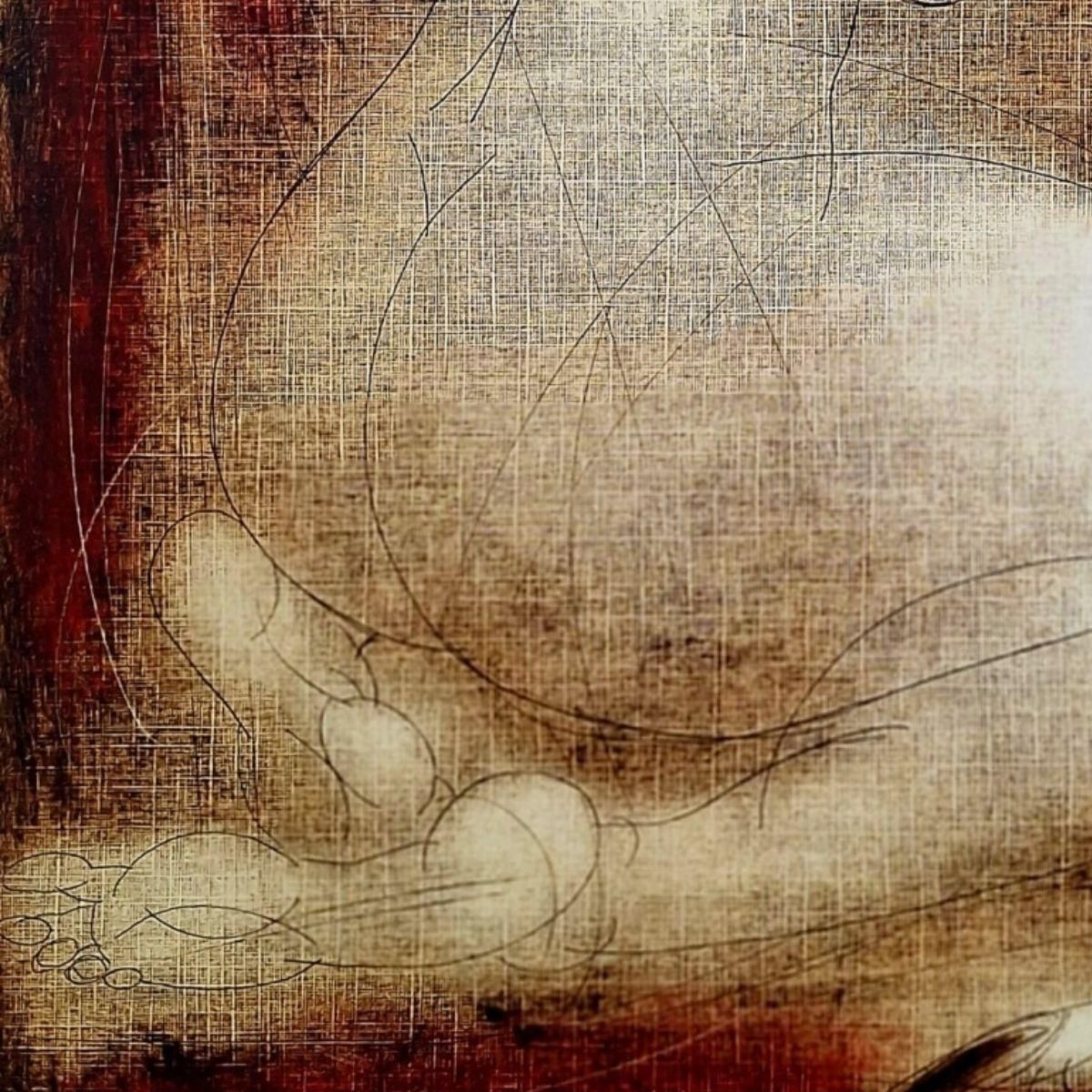 Siergiej Timochownude With A Bird. Contemporary Figurative Monotype Print, European Artist2005 photo buy