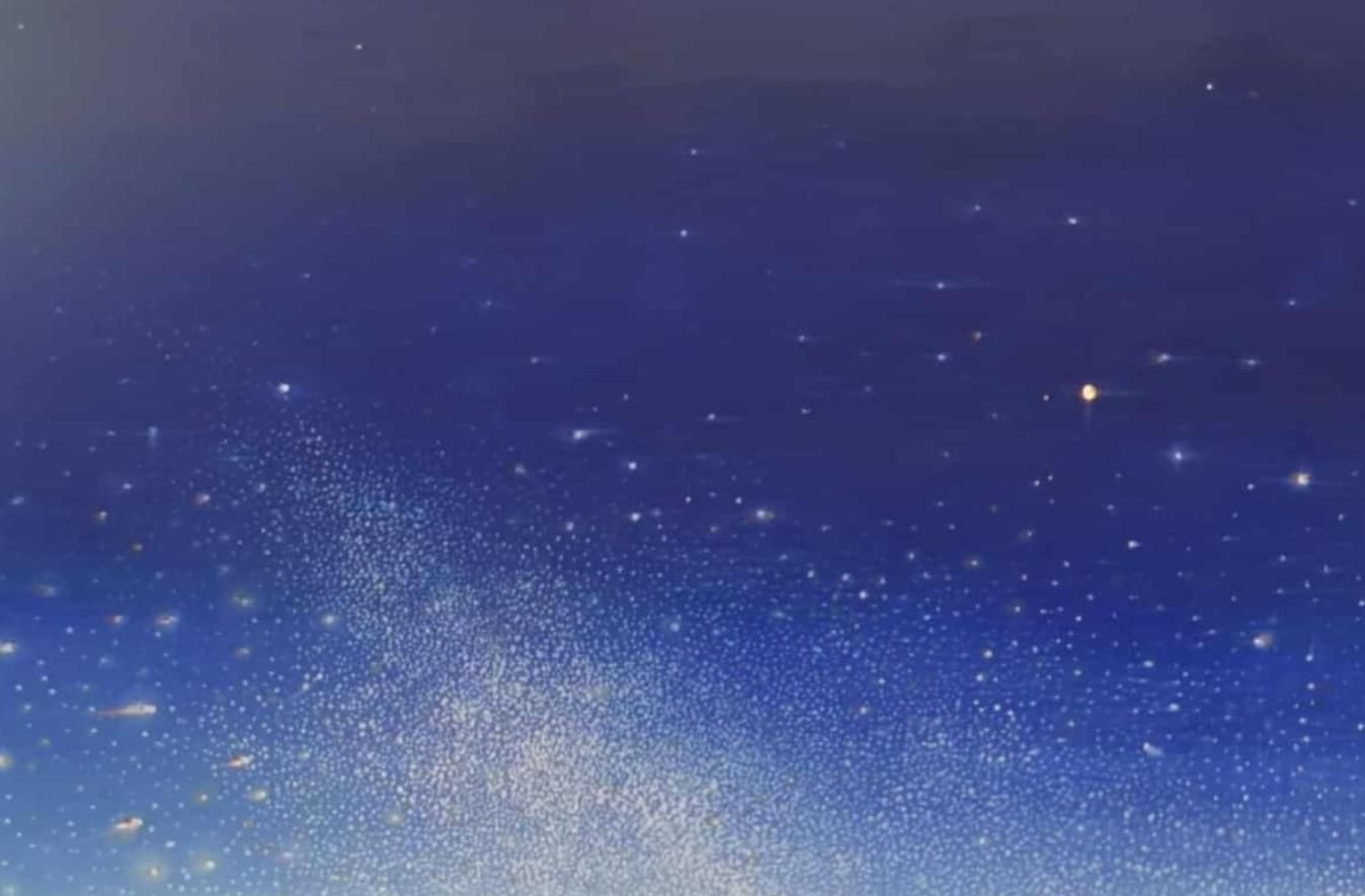 Barbara Hubertnight Of Falling Stars. Contemporary Oil Landscape Painting, Polish Artist2025 photo 3296.0