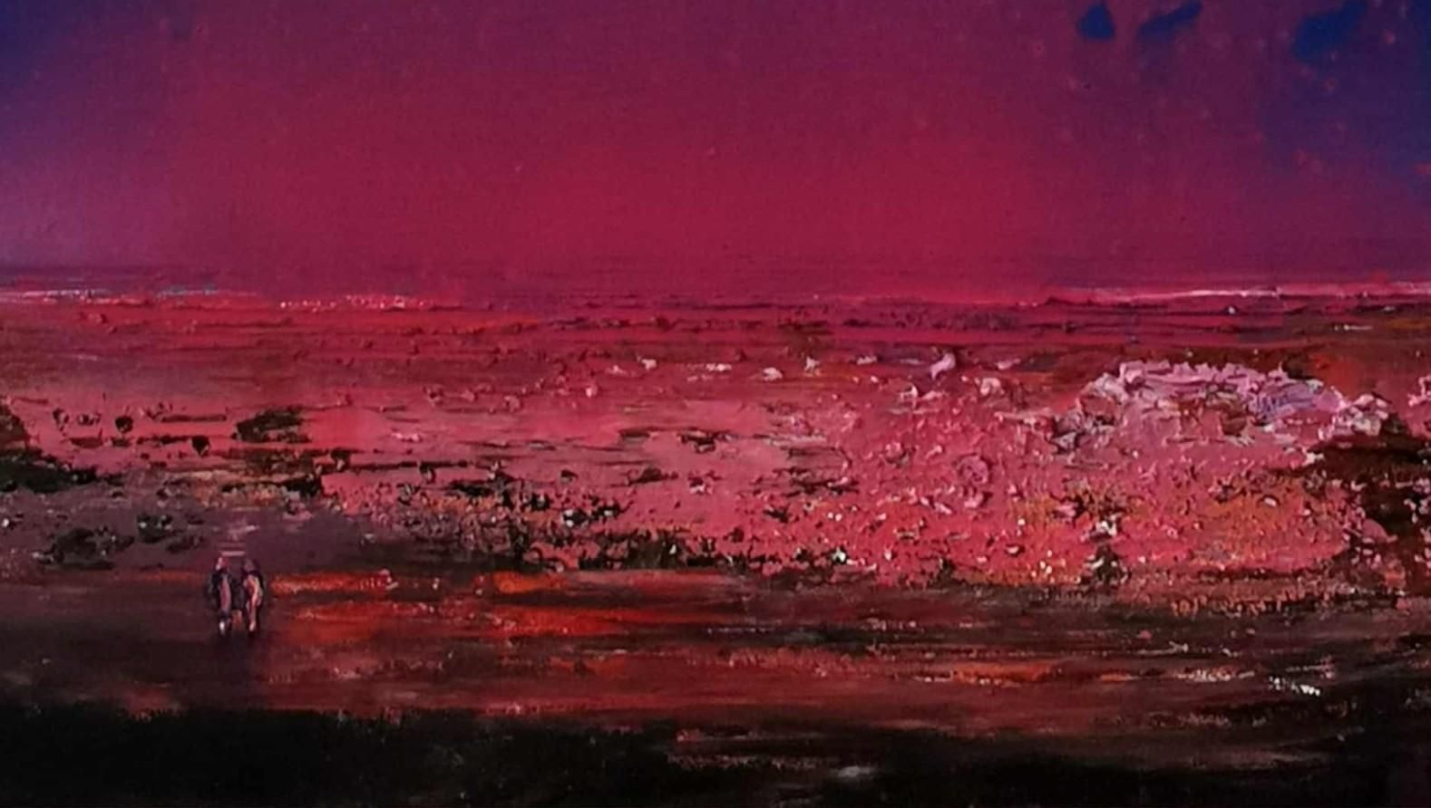 Barbara Hubertend Of Summer 2. Contemporary Oil Landscape Painting, Polish Artist2025 photo for sale