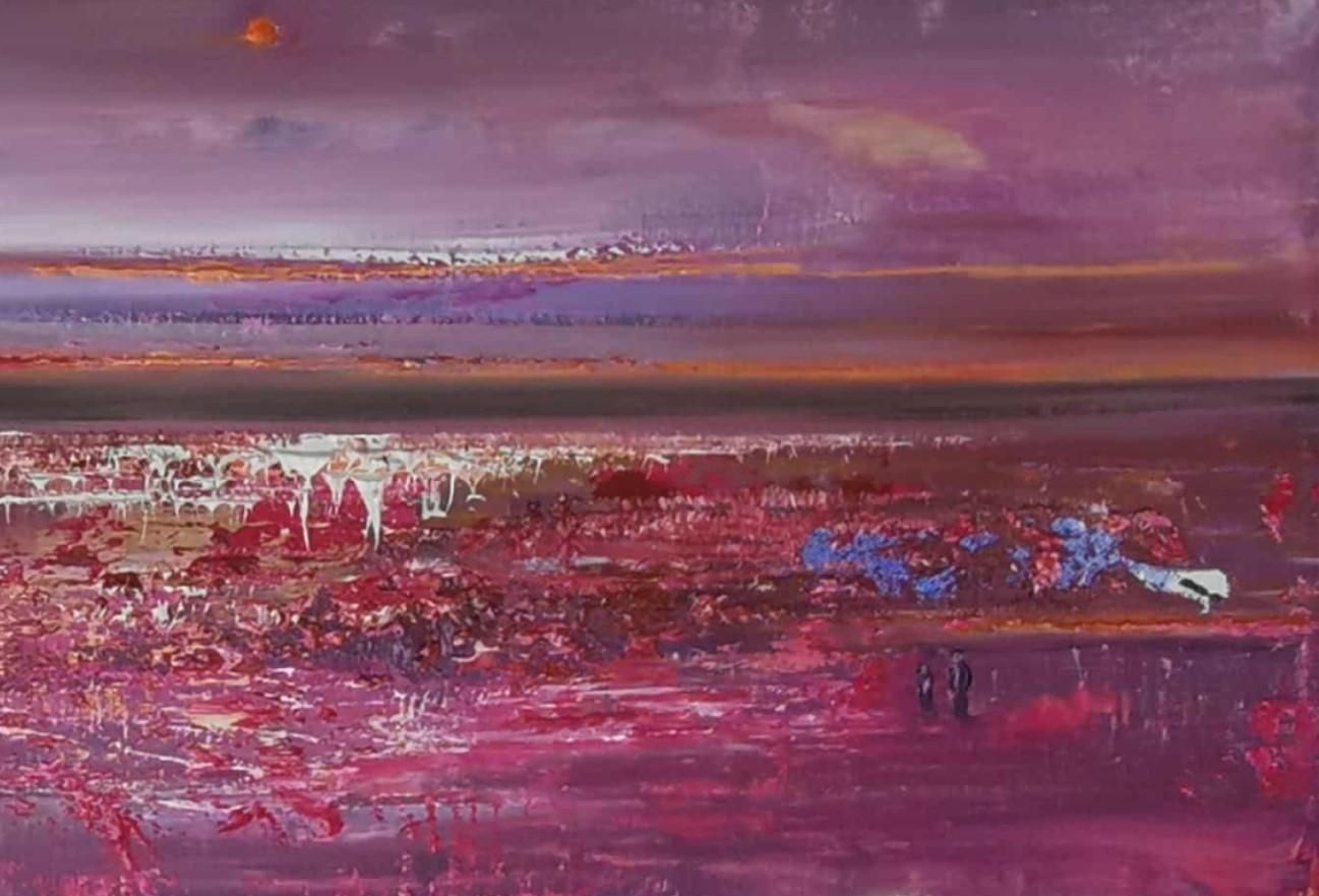 Barbara Hubertend Of Summer. Contemporary Oil Landscape Painting, Polish Artist2025 photo Art