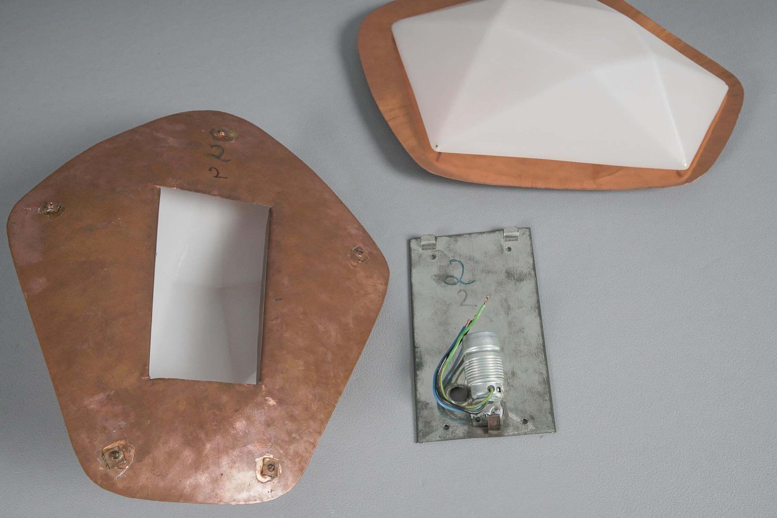 photo buy Pair Of Rare Rudolf Steiner School Anthroposophical Wall Fixture 1960