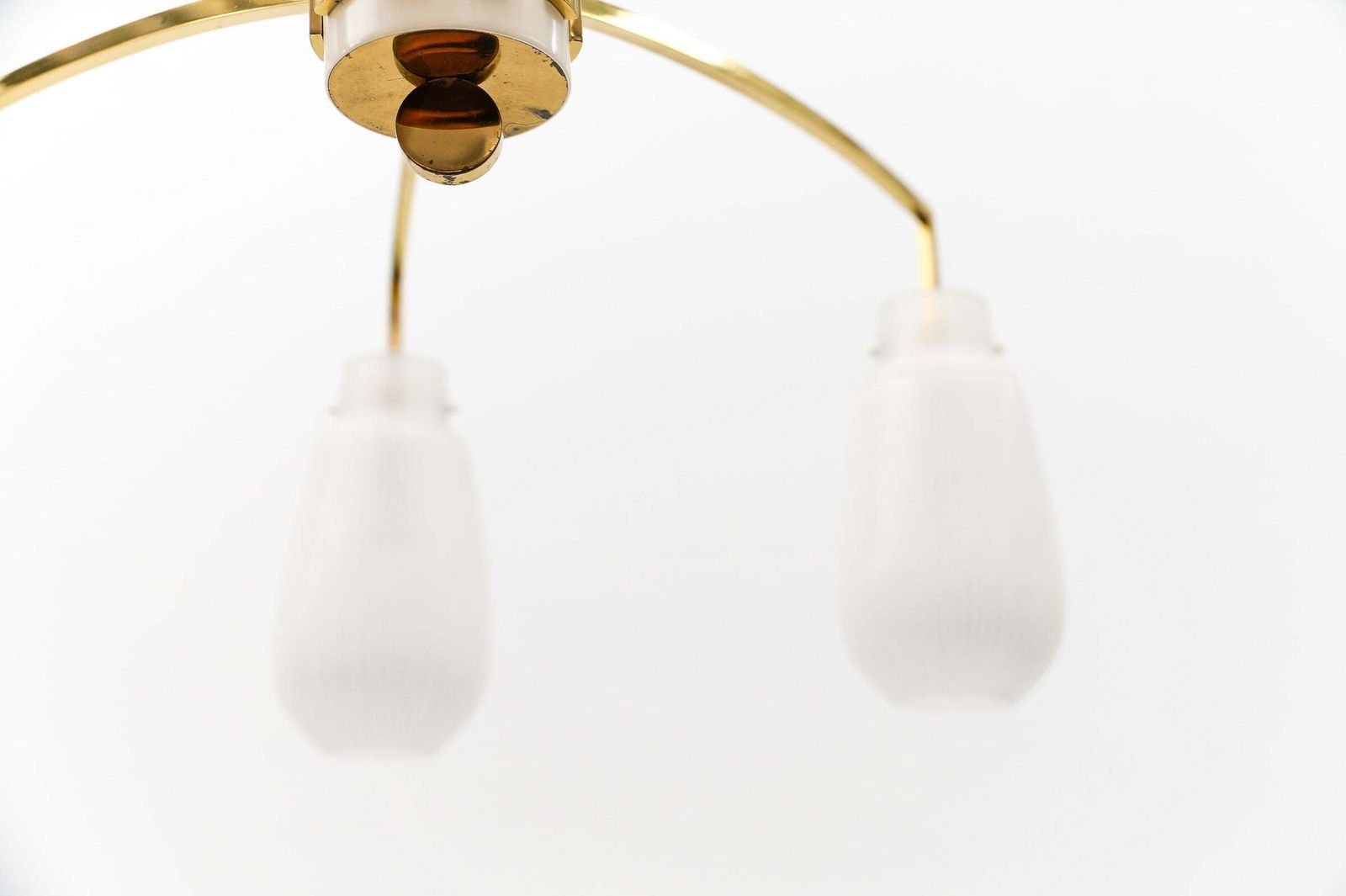 photo furniture Mid Century Modern 9 Armed Brass And Glass Sputnik Lamp, 1950