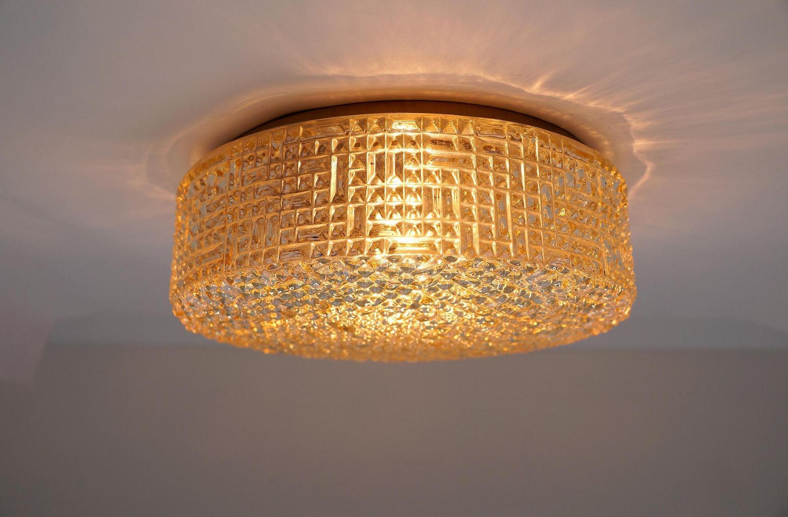 Lovely Amber Bubble Glass Flush Mount Lamp By Helena Tynell For Limburg Boom photo buy