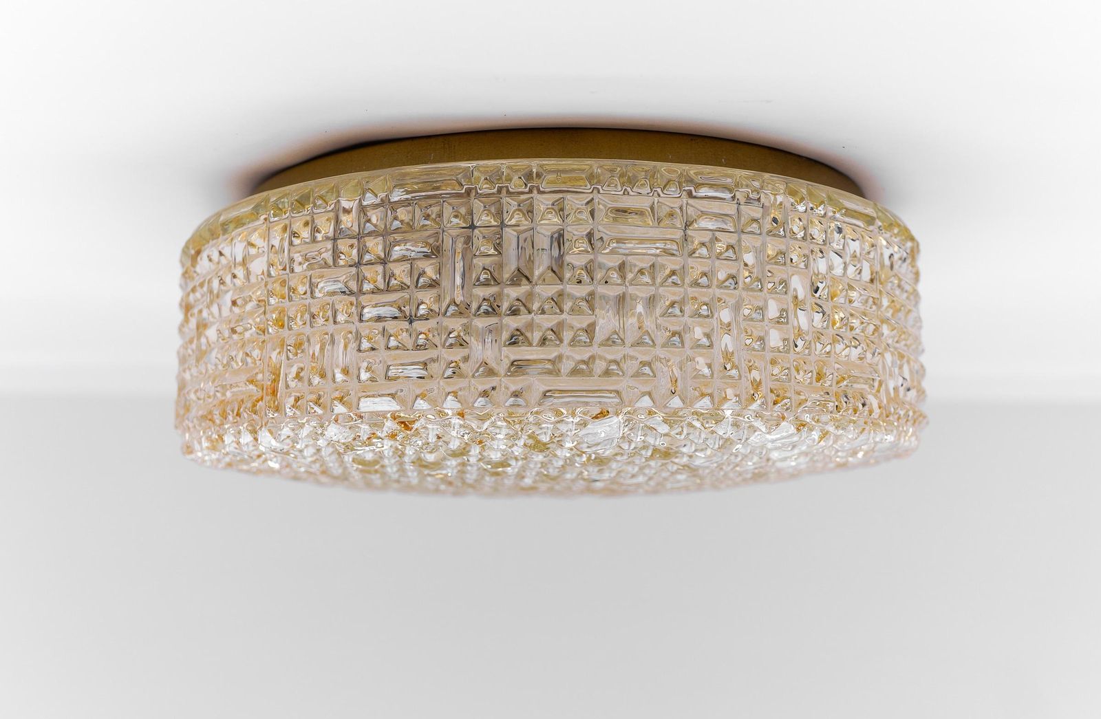photo for sale Lovely Amber Bubble Glass Flush Mount Lamp By Helena Tynell For Limburg Boom