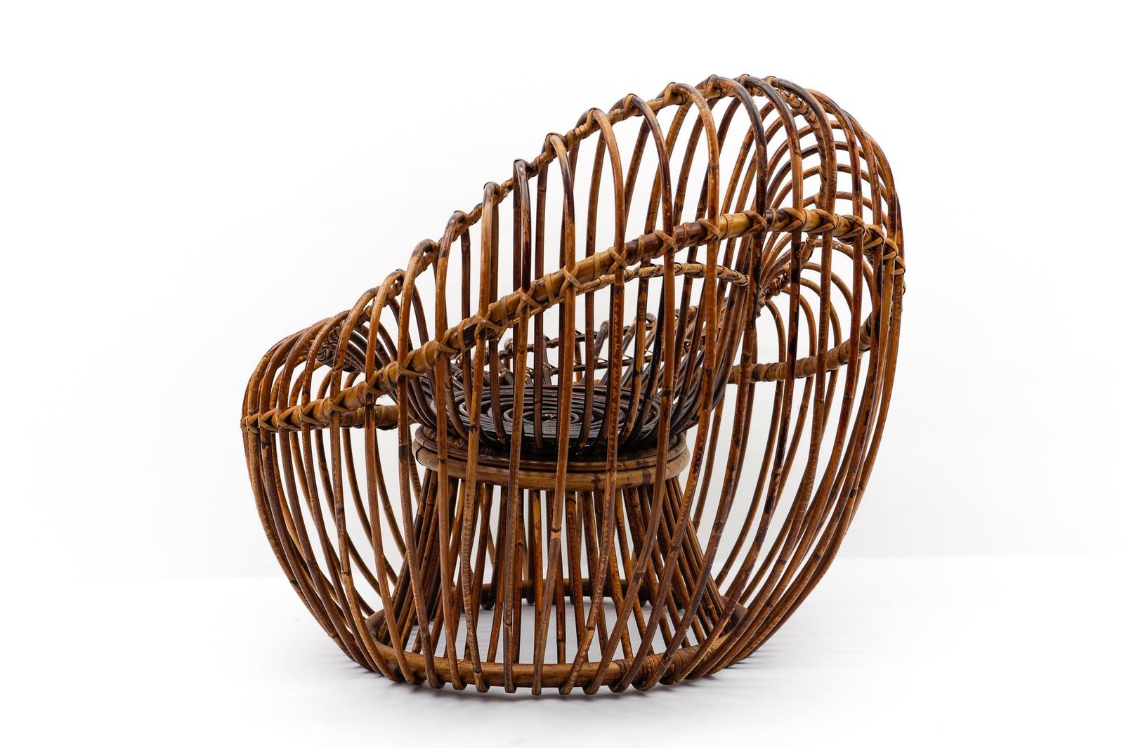photo for sale Janine Abraham & Dirk Jan Rol Armchair Rattan And Bamboo, 1950s