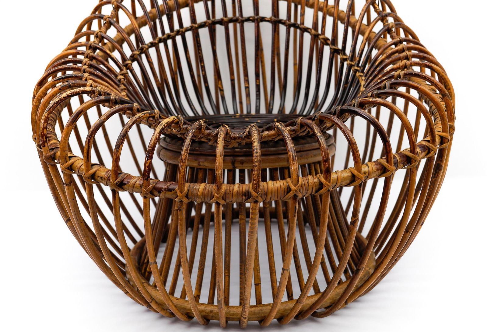 photo vintage Janine Abraham & Dirk Jan Rol Armchair Rattan And Bamboo, 1950s