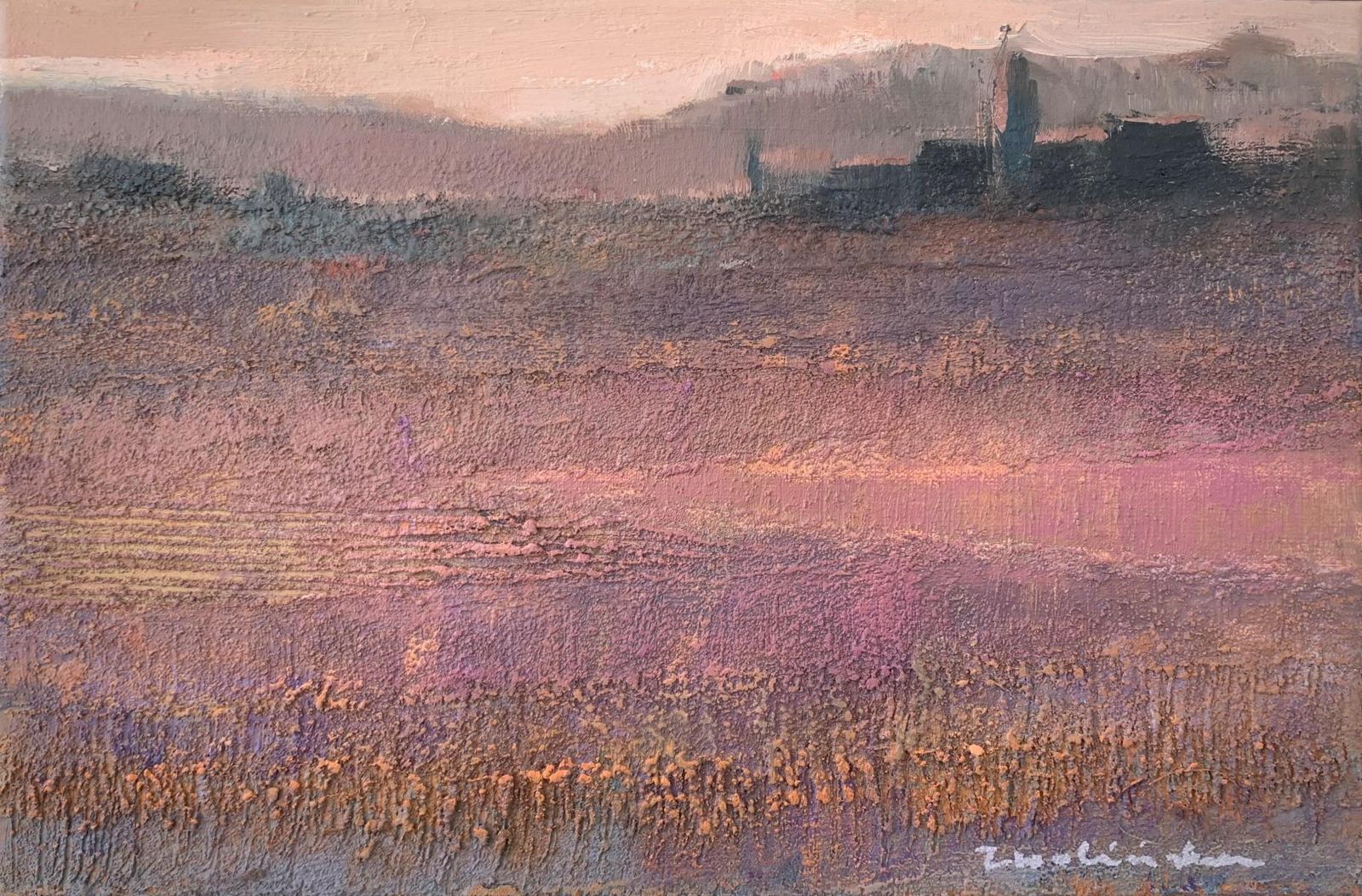 Katarzyna Zwolińskain The Distance. Contemporary Landscape Painting, Texture, Polish Art2021
