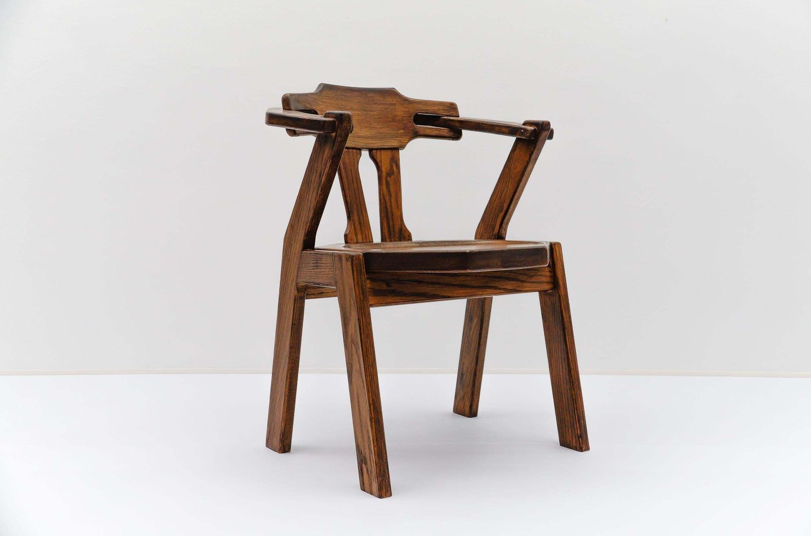 French Provincial Oak Chair, 1960s Mid Century Modern photo 751.0
