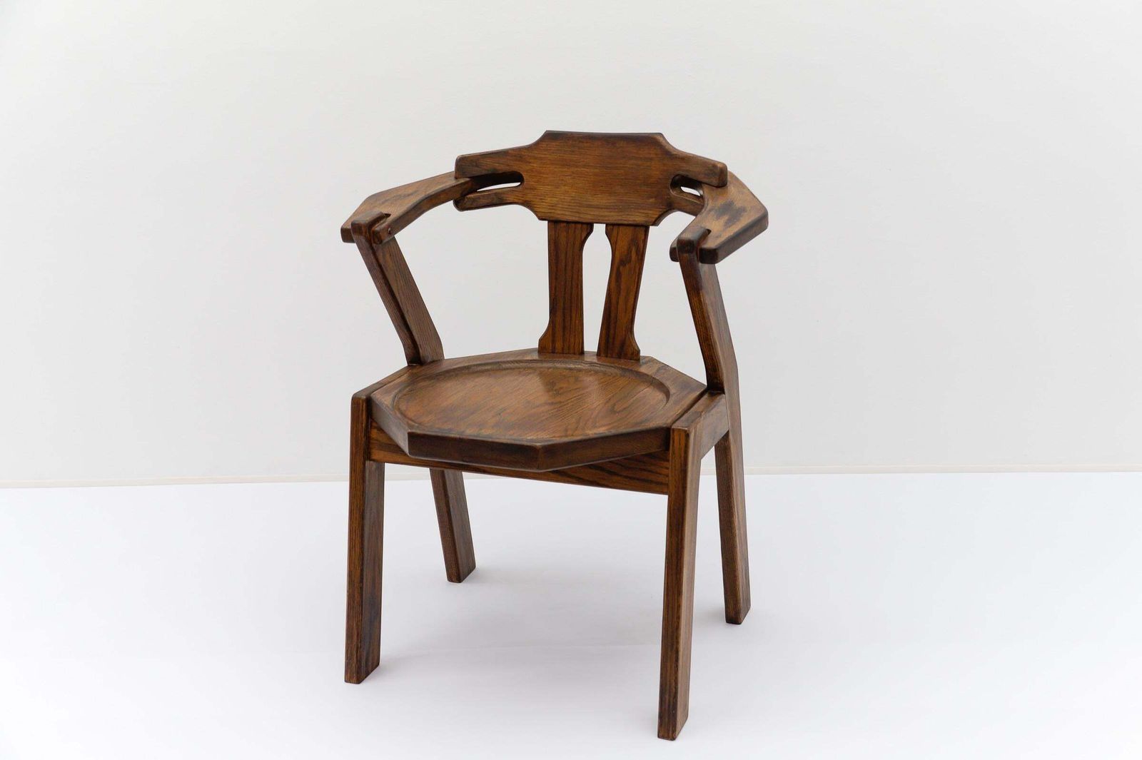 751.0 French Provincial Oak Chair, 1960s Mid Century Modern photo