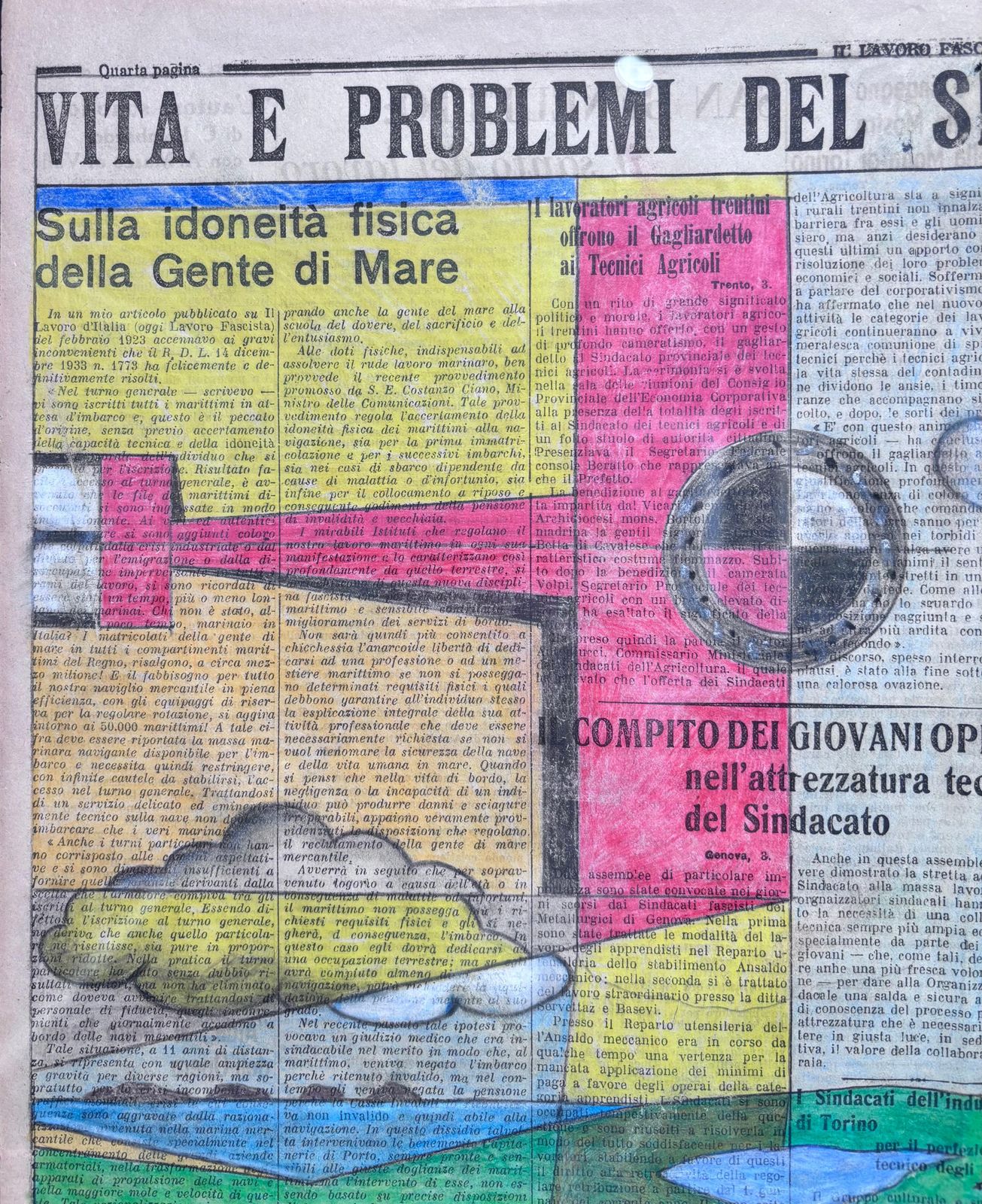 Michele Falanga"Aeropittura " Sicilia , Italia , Futurismo , Tecnica Mista Su Giornale 19301933 photo buy