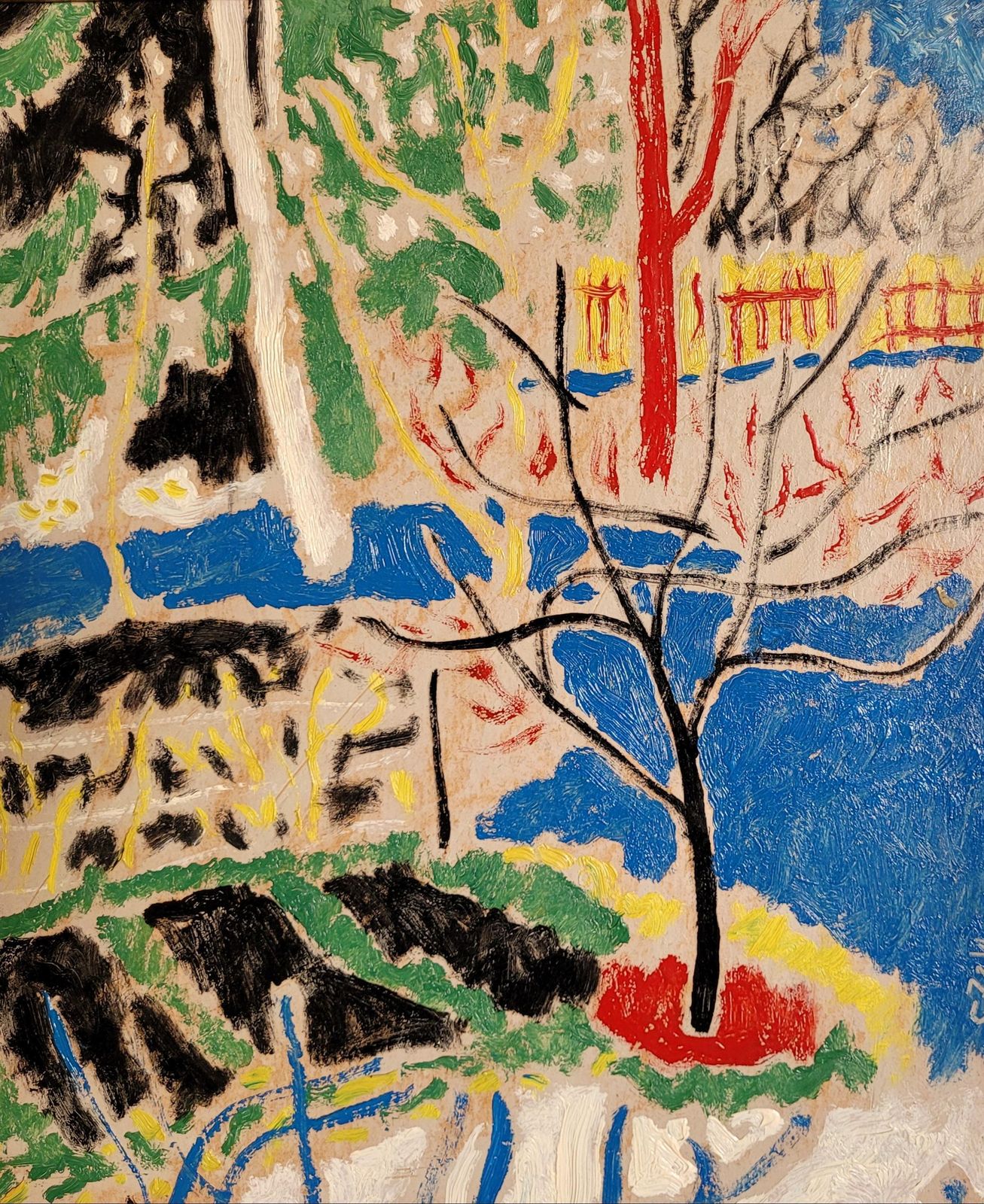 Anatoly Zverevmid Century Colourful Fauvist Inspired Garden And Landscape.1973 photo furniture