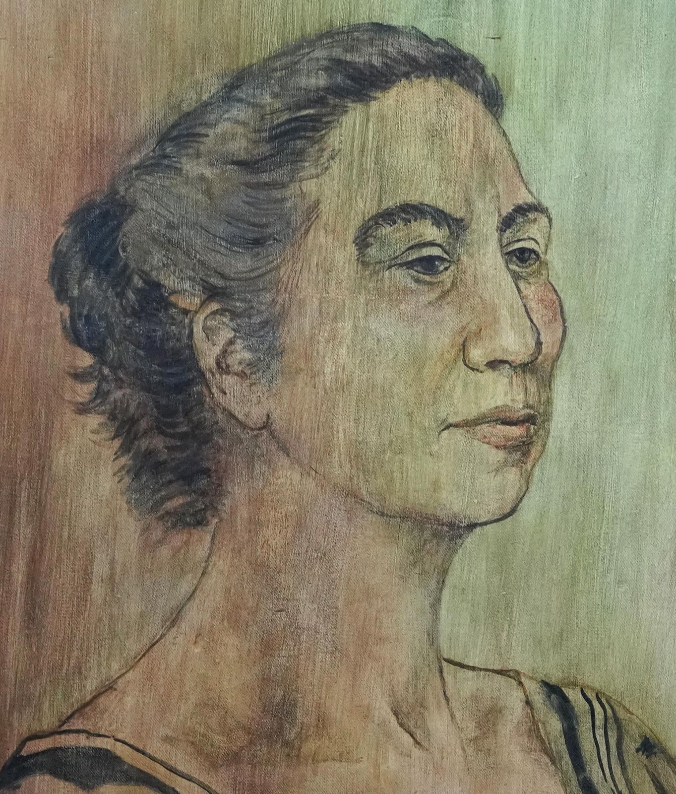 Glyn Morganportrait Of Tana Sayers (Metana Galleani)   Post Impressionist 50's Oil Painting1955 photo Art