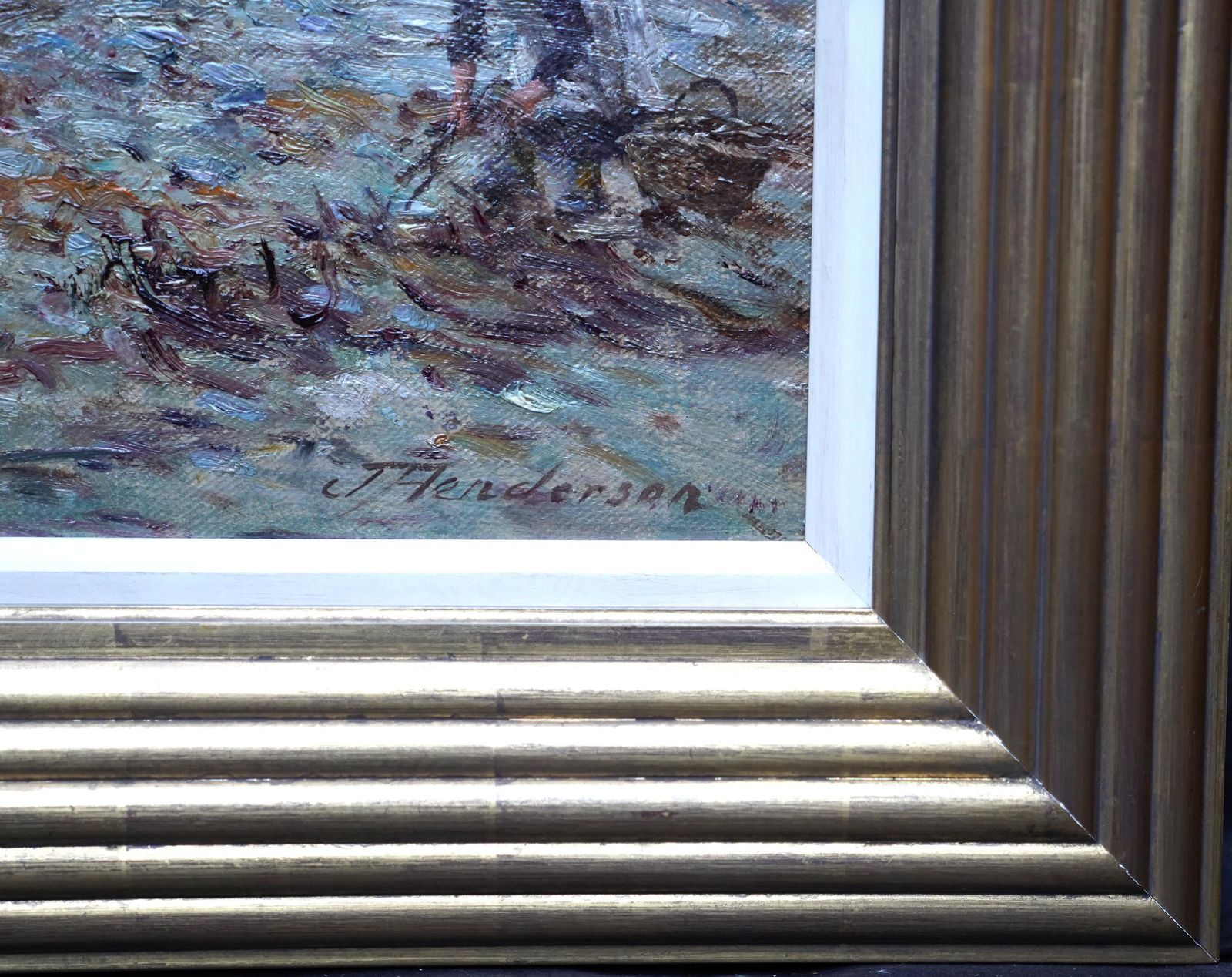 photo for sale Joseph Hendersoncoastal Seascape With Children   Scottish Victorian Figurative Art Oil Paintingcirca 1880