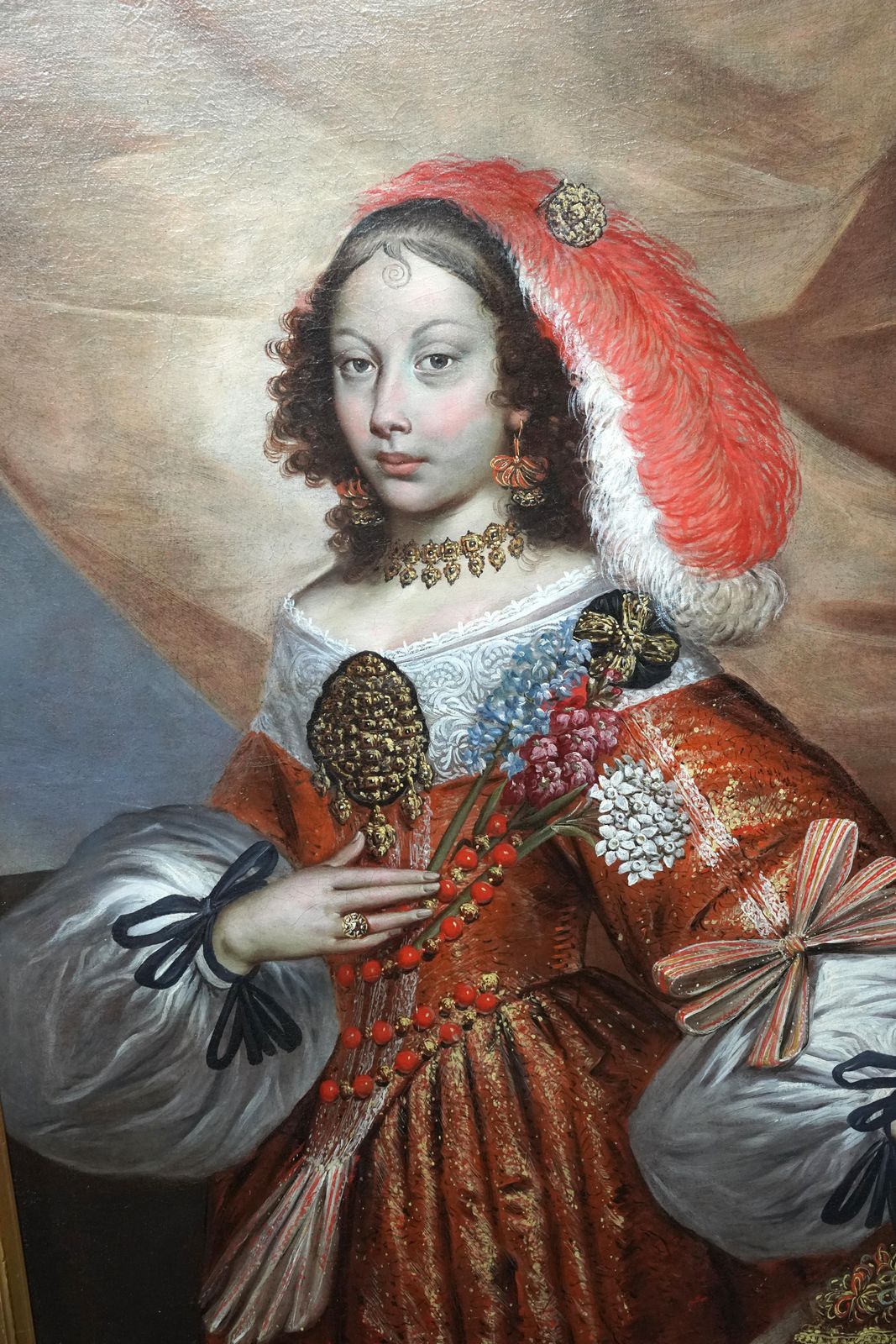 Portrait Of A Spanish Noble Lady   17th Century Old Master Art Oil Paintingcirca 1680 photo Art