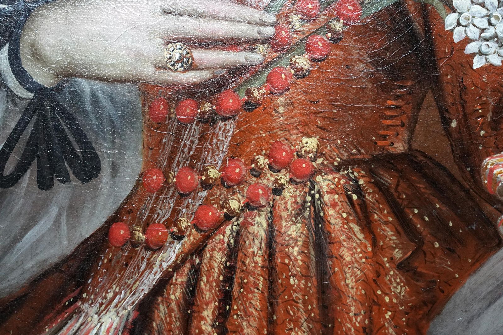 photo for sale Portrait Of A Spanish Noble Lady   17th Century Old Master Art Oil Paintingcirca 1680