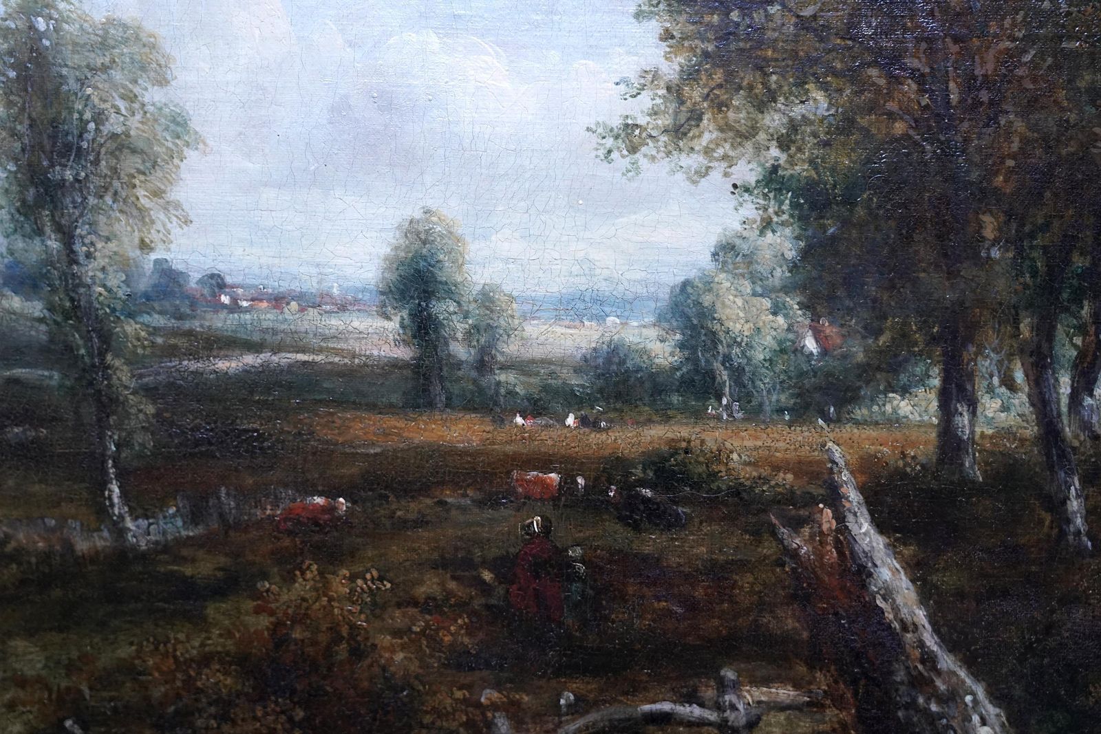 photo furniture Frederick Waters Wattslandscape With Carthorses Watering   British Victorian Art Oil Paintingcirca 1850