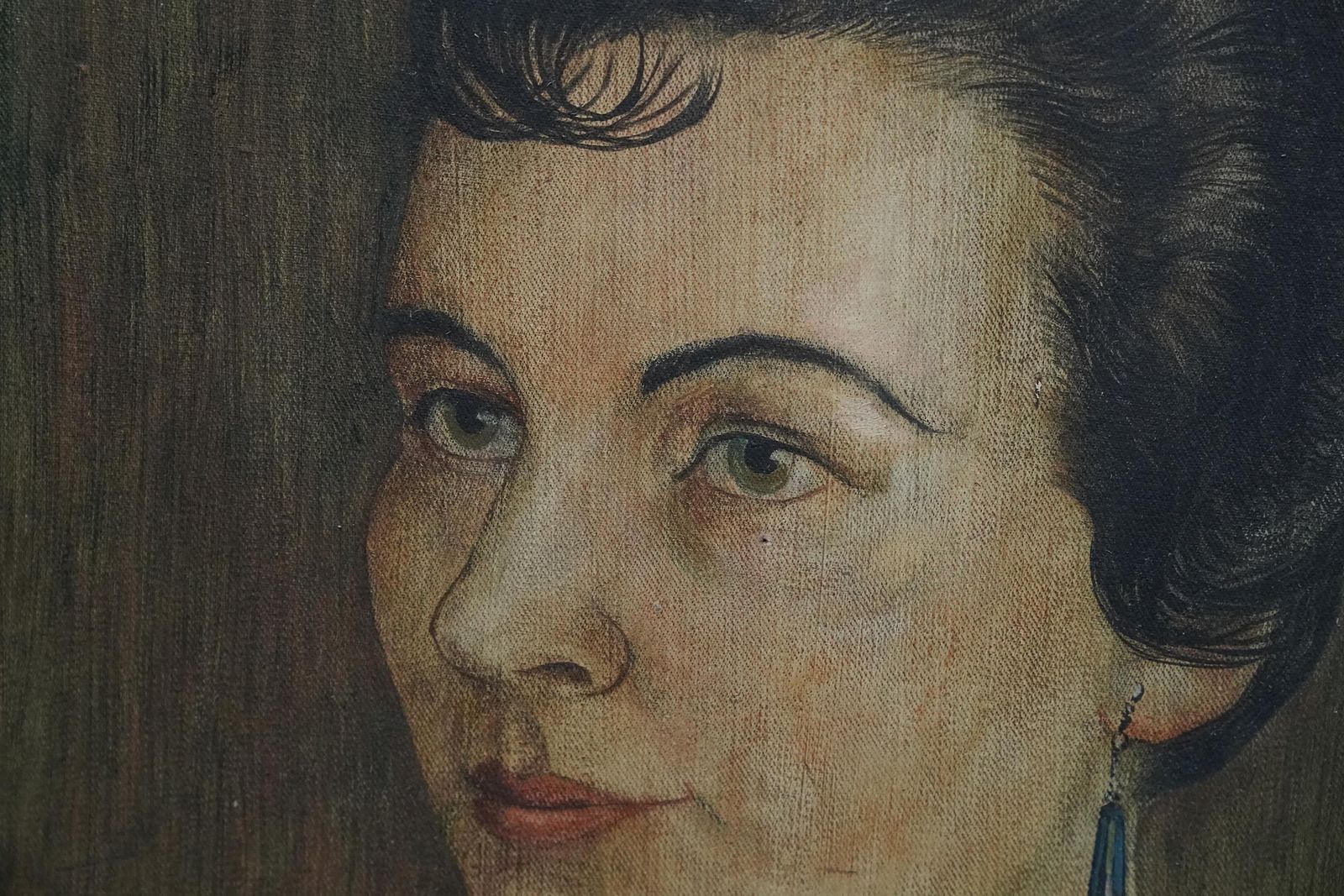 Glyn Morgan Portrait Of Miss Betty Macmillan   Welsh Post Impressionist Art 50s Oil Painting1956 photo 2804.0