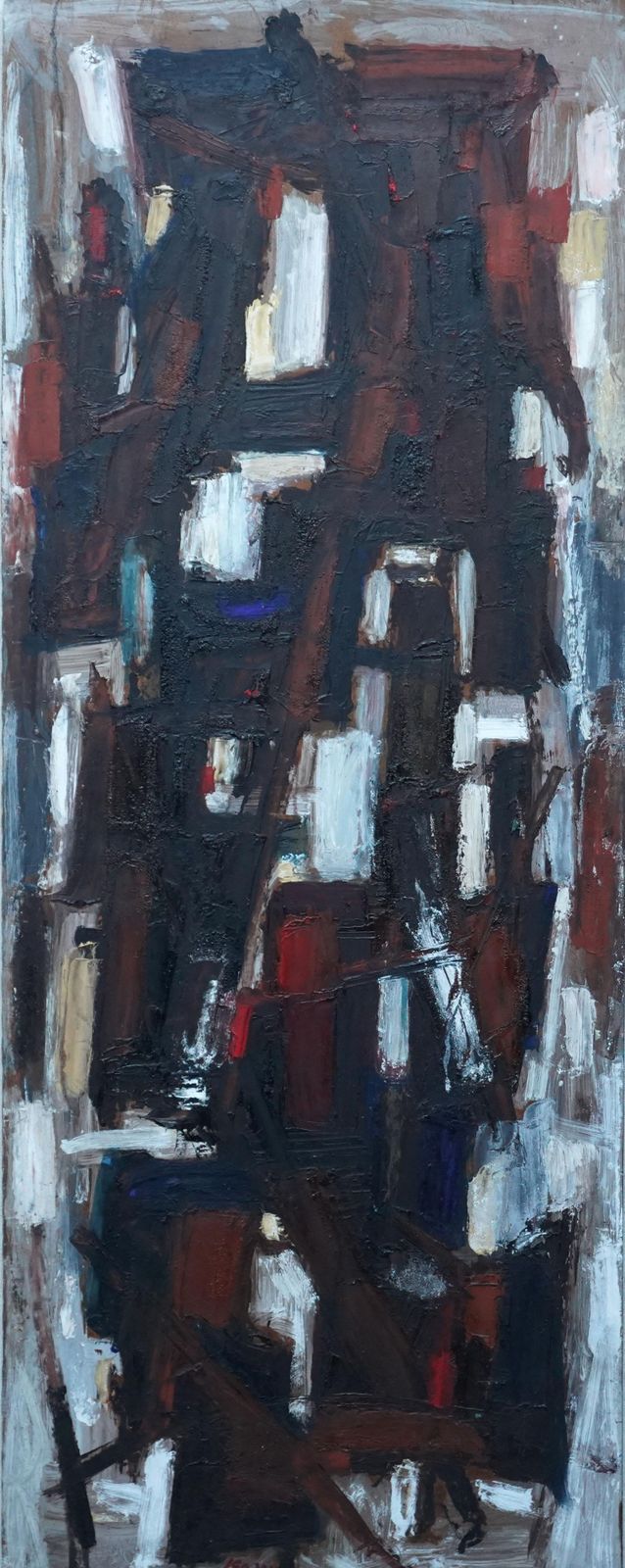 Leo Davyabstract 1955   British Abstract  Oil Painting Slade School Artist1955 photo furniture
