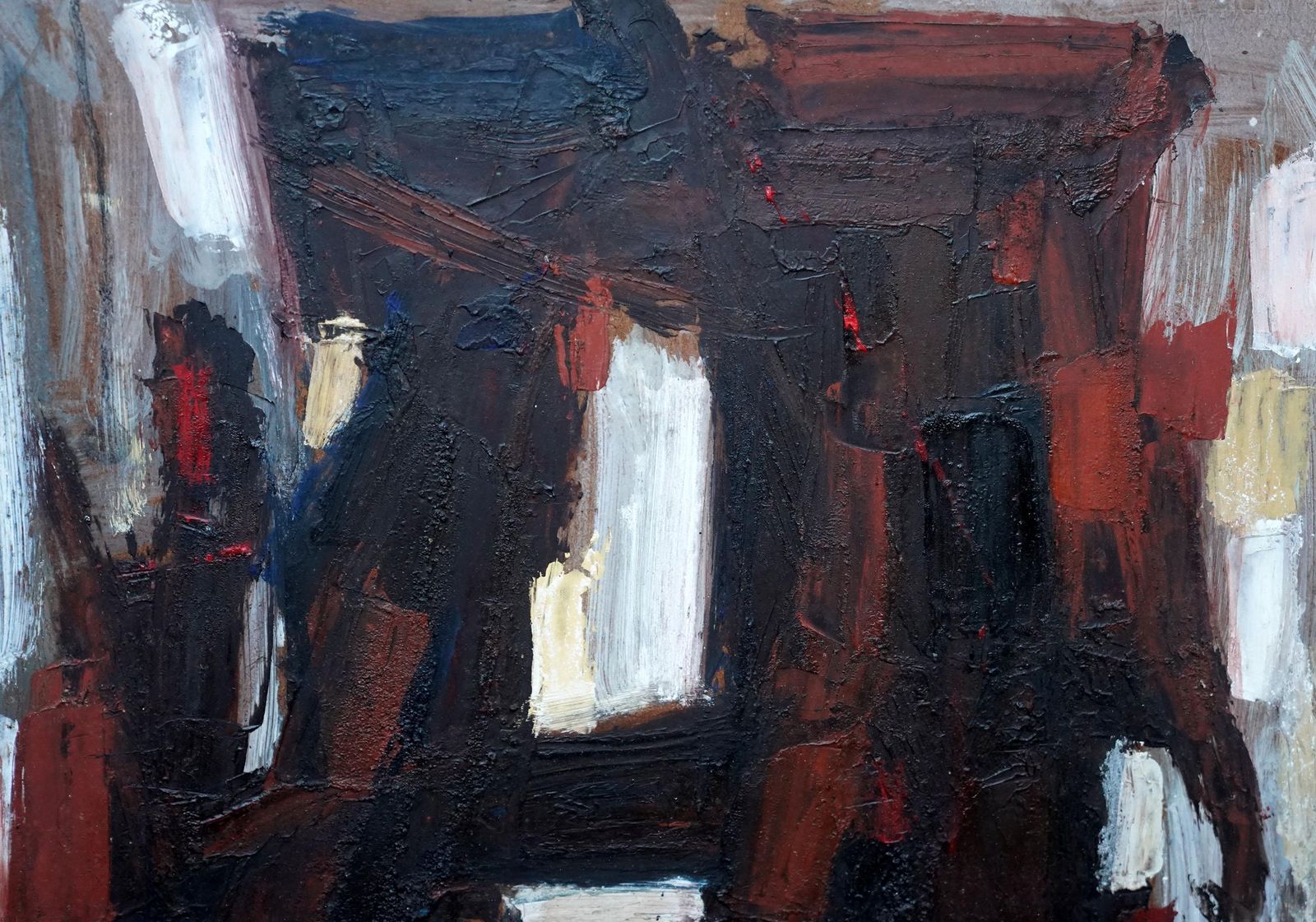 Leo Davyabstract 1955   British Abstract  Oil Painting Slade School Artist1955 photo 9750.0