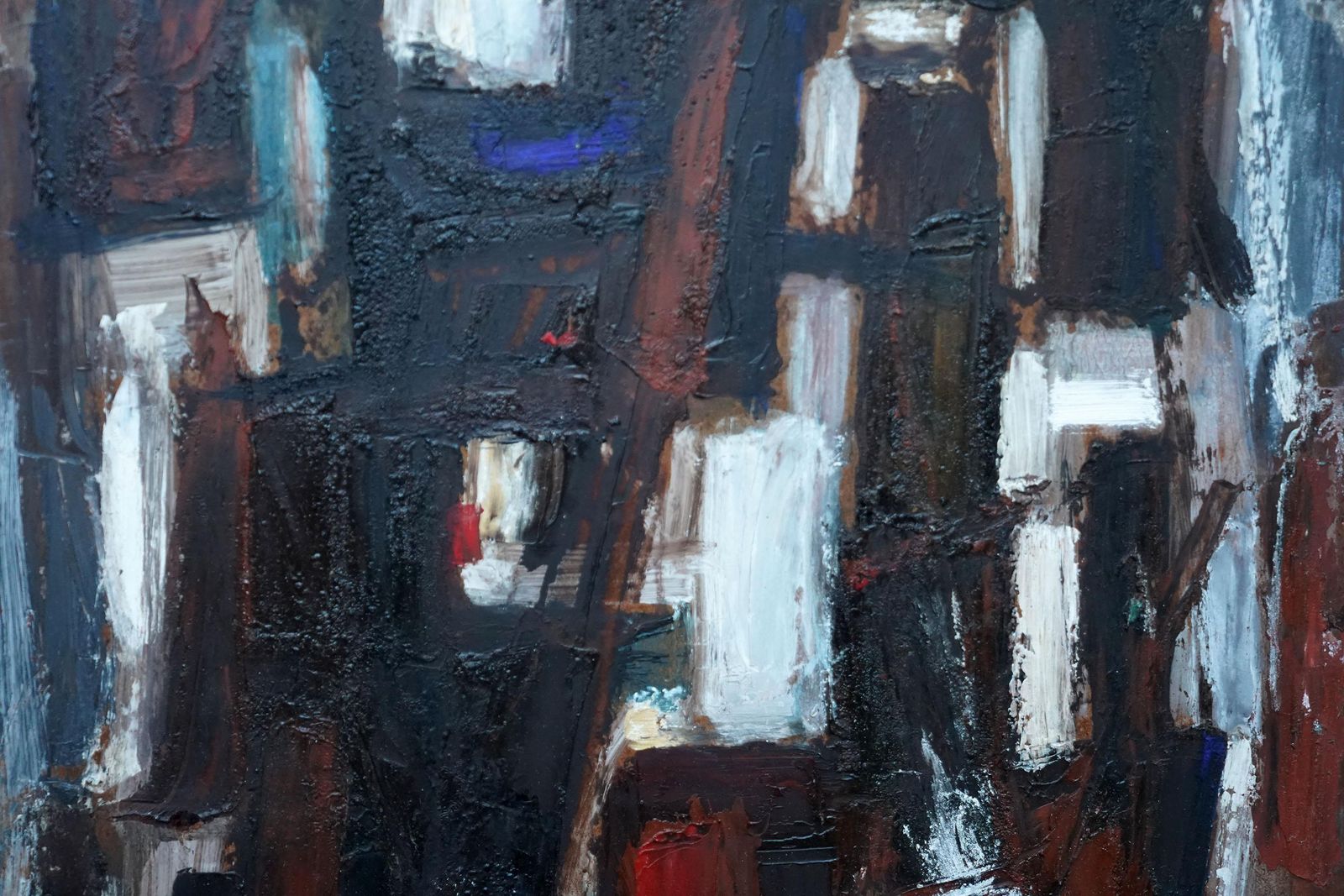 Leo Davyabstract 1955   British Abstract  Oil Painting Slade School Artist1955 photo vinterior