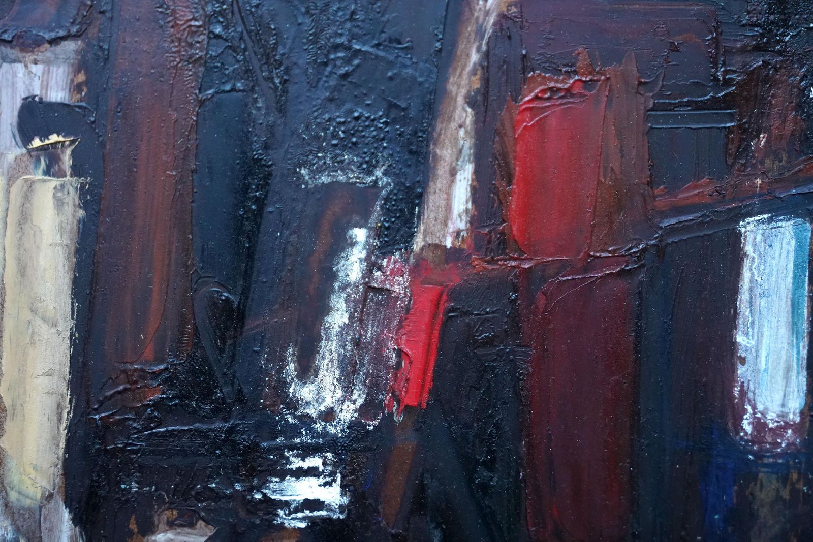Leo Davyabstract 1955   British Abstract  Oil Painting Slade School Artist1955 photo vintage