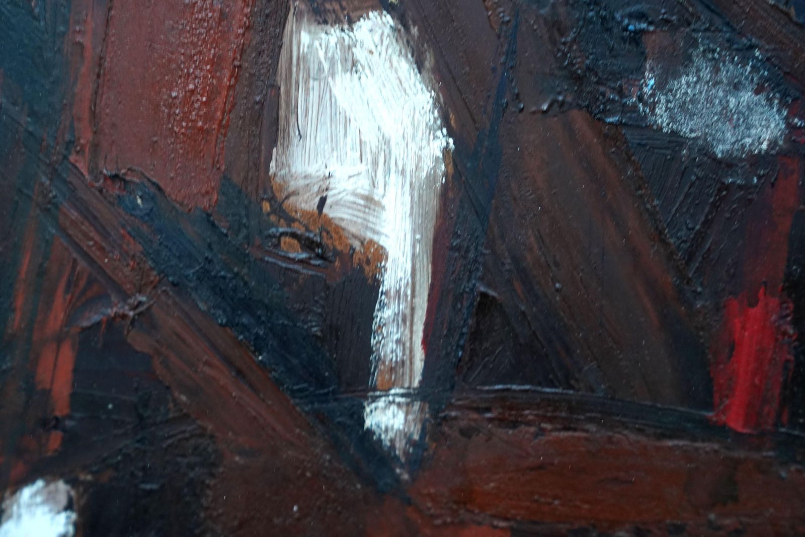 9750.0 Leo Davyabstract 1955   British Abstract  Oil Painting Slade School Artist1955 photo
