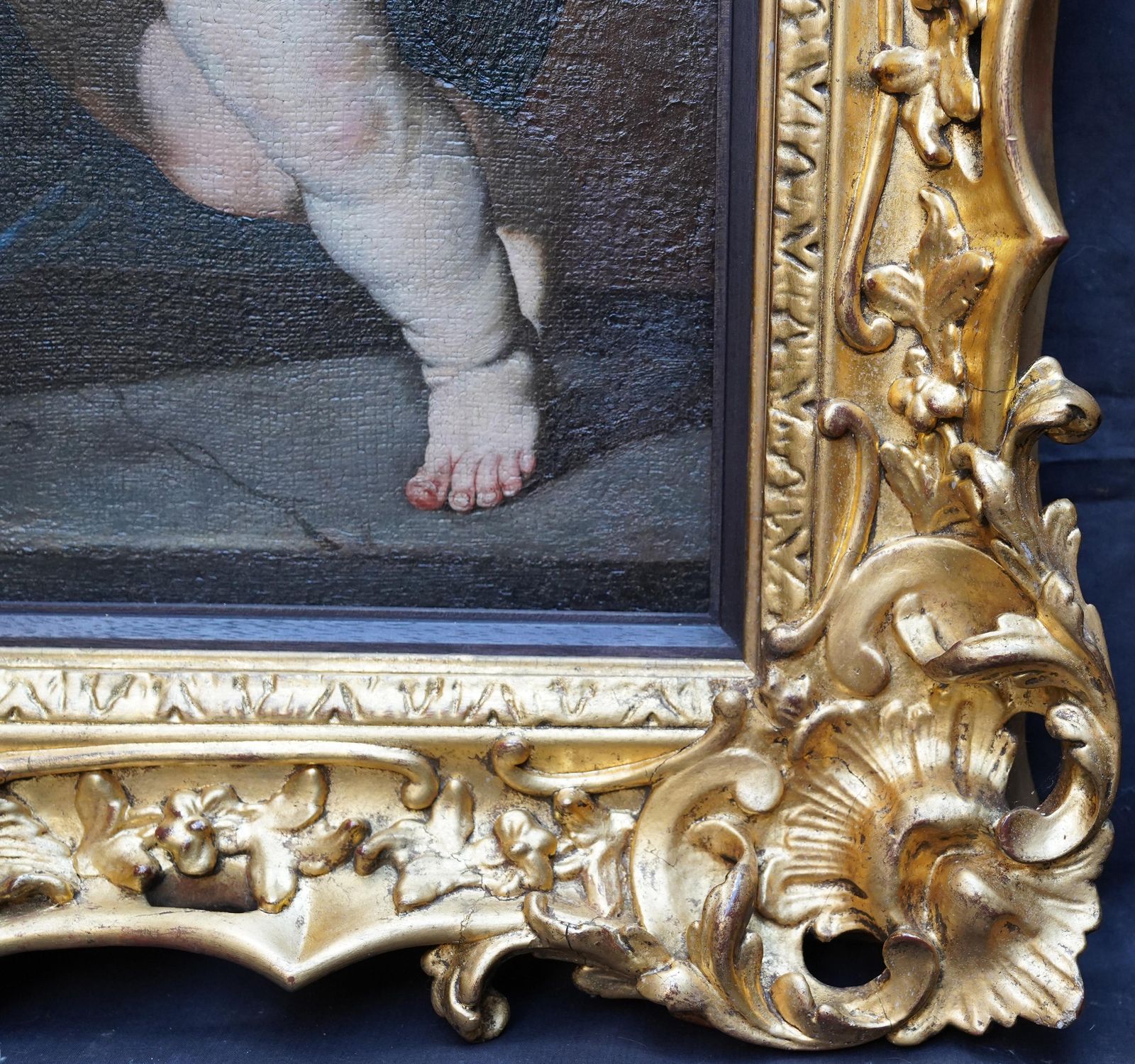 photo vinterior Madonna And Child   Italian 17th Century Religious Old Master Art Oil Paintingcirca 1640