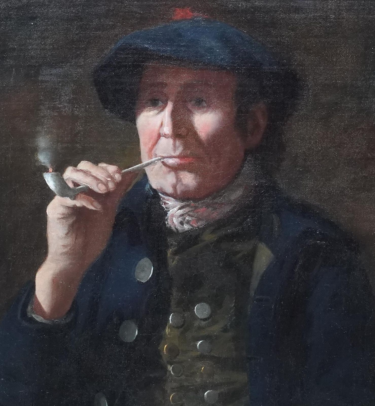 Unknownportrait Of Scottish Gentleman With Clay Pipe   18th Century Art Oil Paintingcirca 1700 photo Art