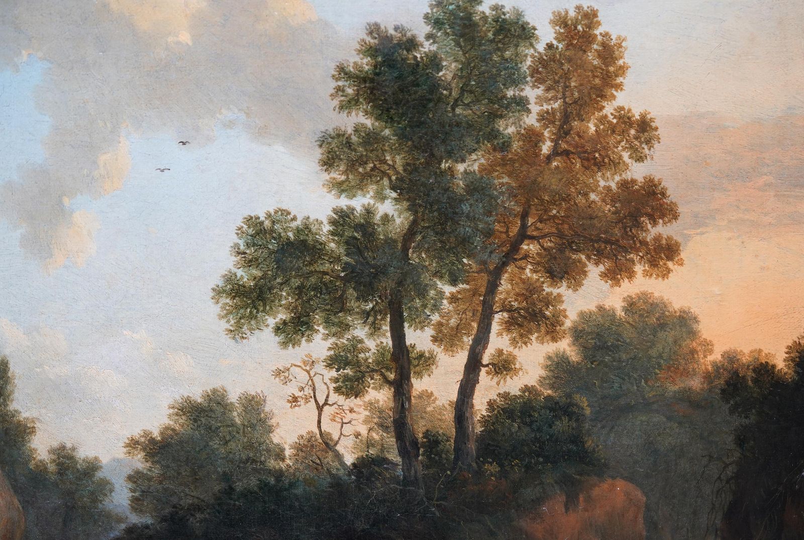 photo furniture Abraham Jansz Begeynwooded Figurative River Landscape   Dutch 17thc Golden Age Art Oil Paintingcirca 1640