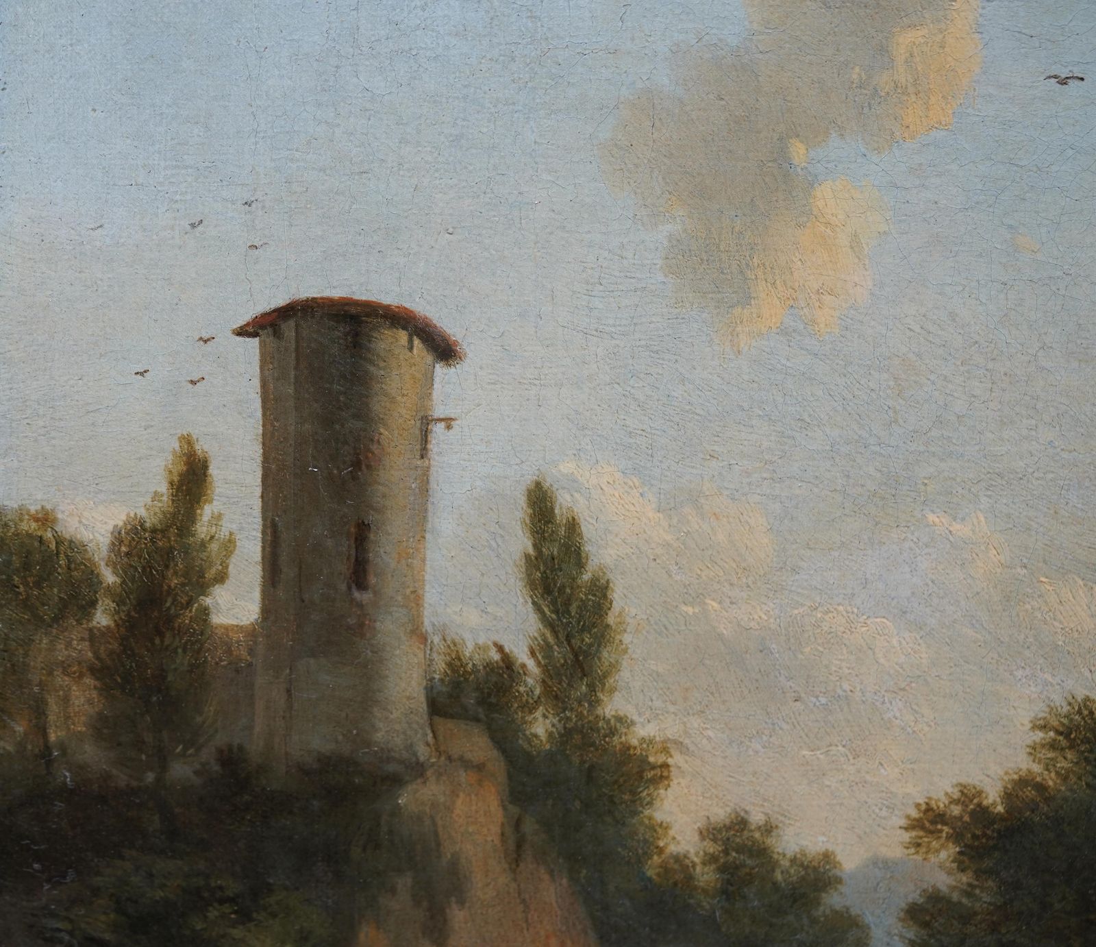 photo for sale Abraham Jansz Begeynwooded Figurative River Landscape   Dutch 17thc Golden Age Art Oil Paintingcirca 1640