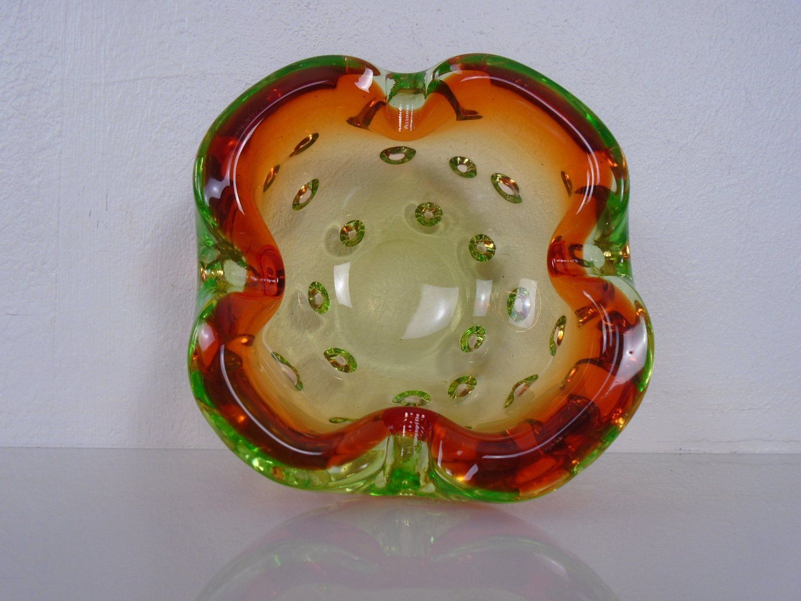 Home Decor Sommerso Murano Glass Ashtray, Italy, 1960s photo
